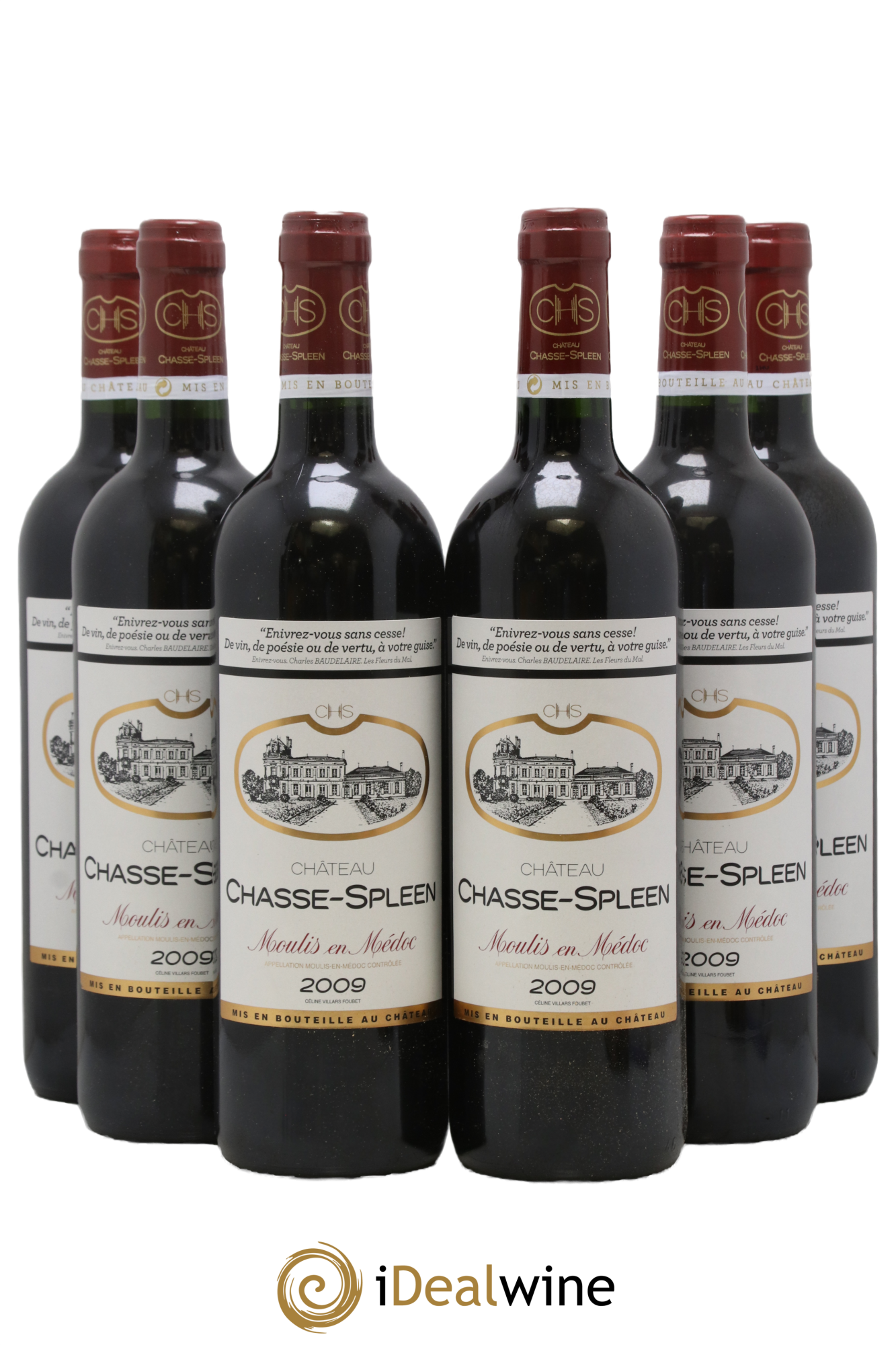 Château Chasse Spleen 2009 - Lot de 6 bouteilles - 0