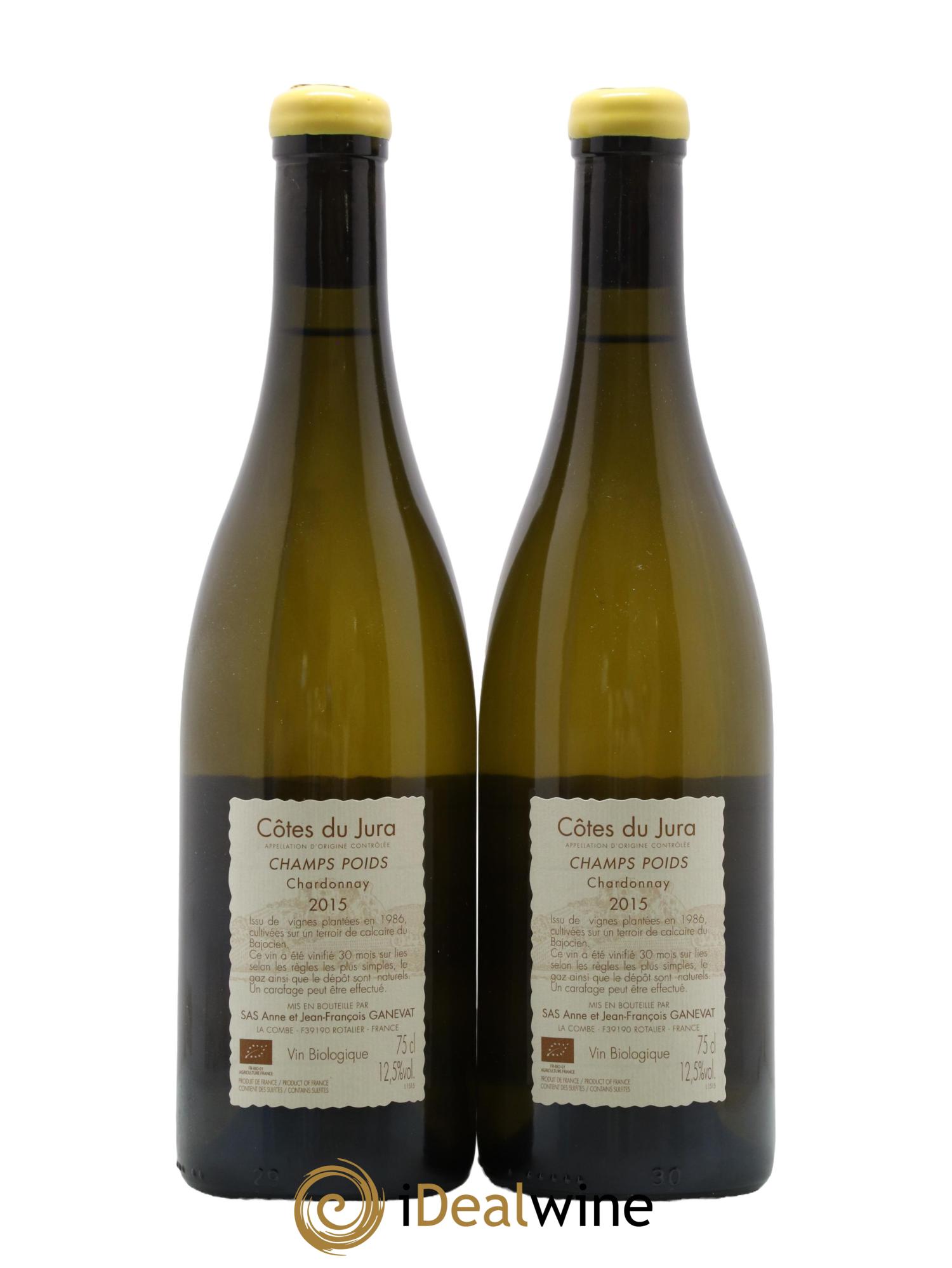 Côtes du Jura Champs Poids Anne et Jean François Ganevat 2015 - Lot de 2 bouteilles - 1