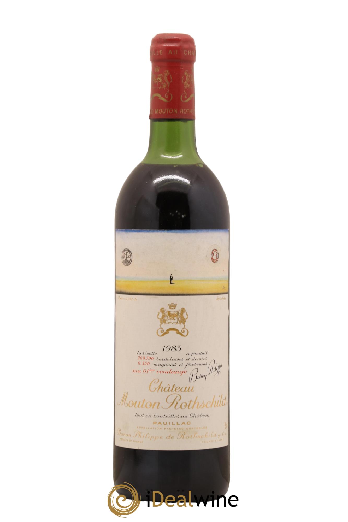 Château Mouton Rothschild 1er Grand Cru Classé 1983 - Lot de 1 bouteille - 0