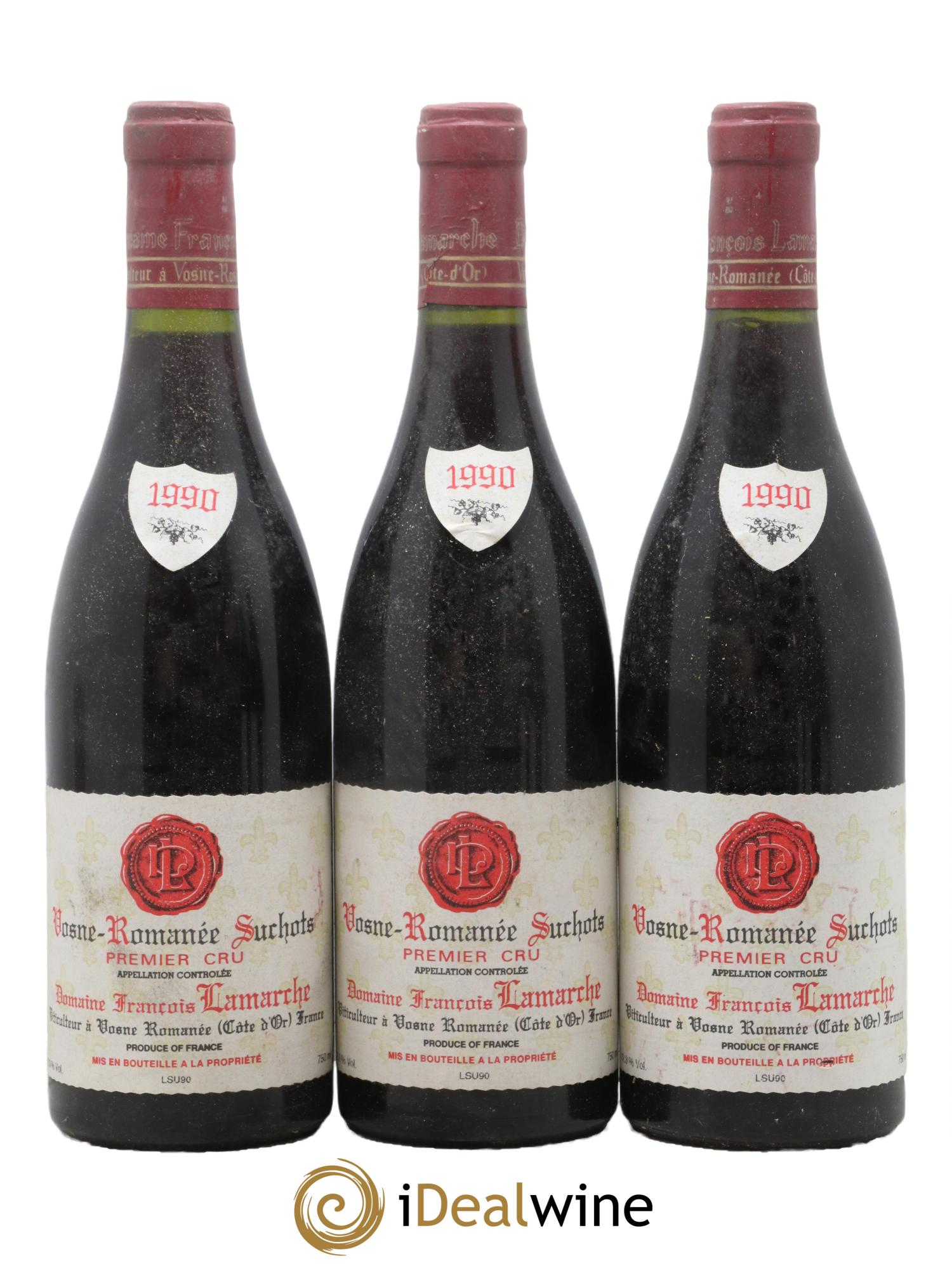 Vosne-Romanée 1er Cru Les Suchots Lamarche (Domaine) 1990 - Lot de 3 bouteilles - 0