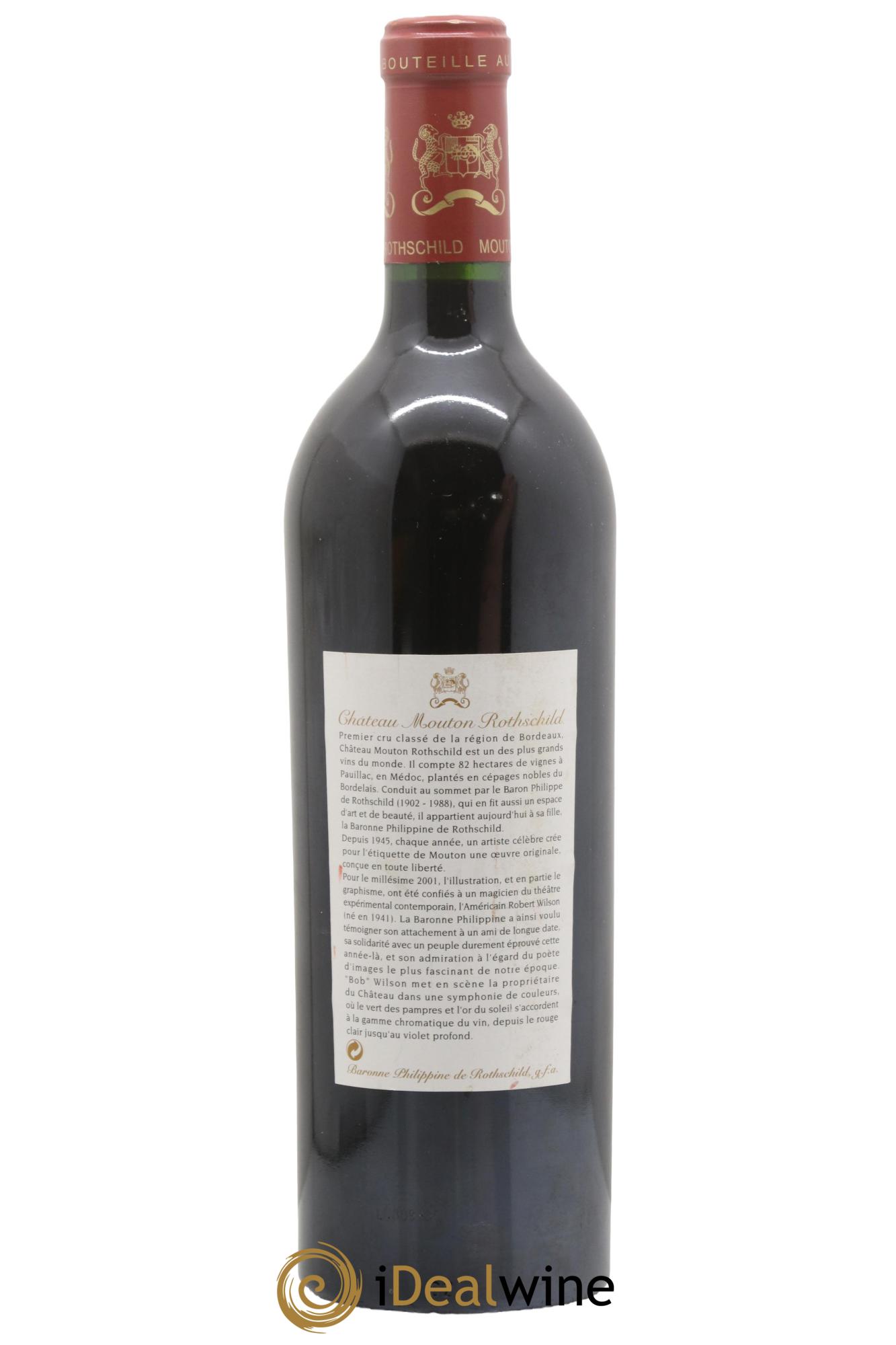 Château Mouton Rothschild 1er Grand Cru Classé 2001 - Lot of 1 bottle - 1