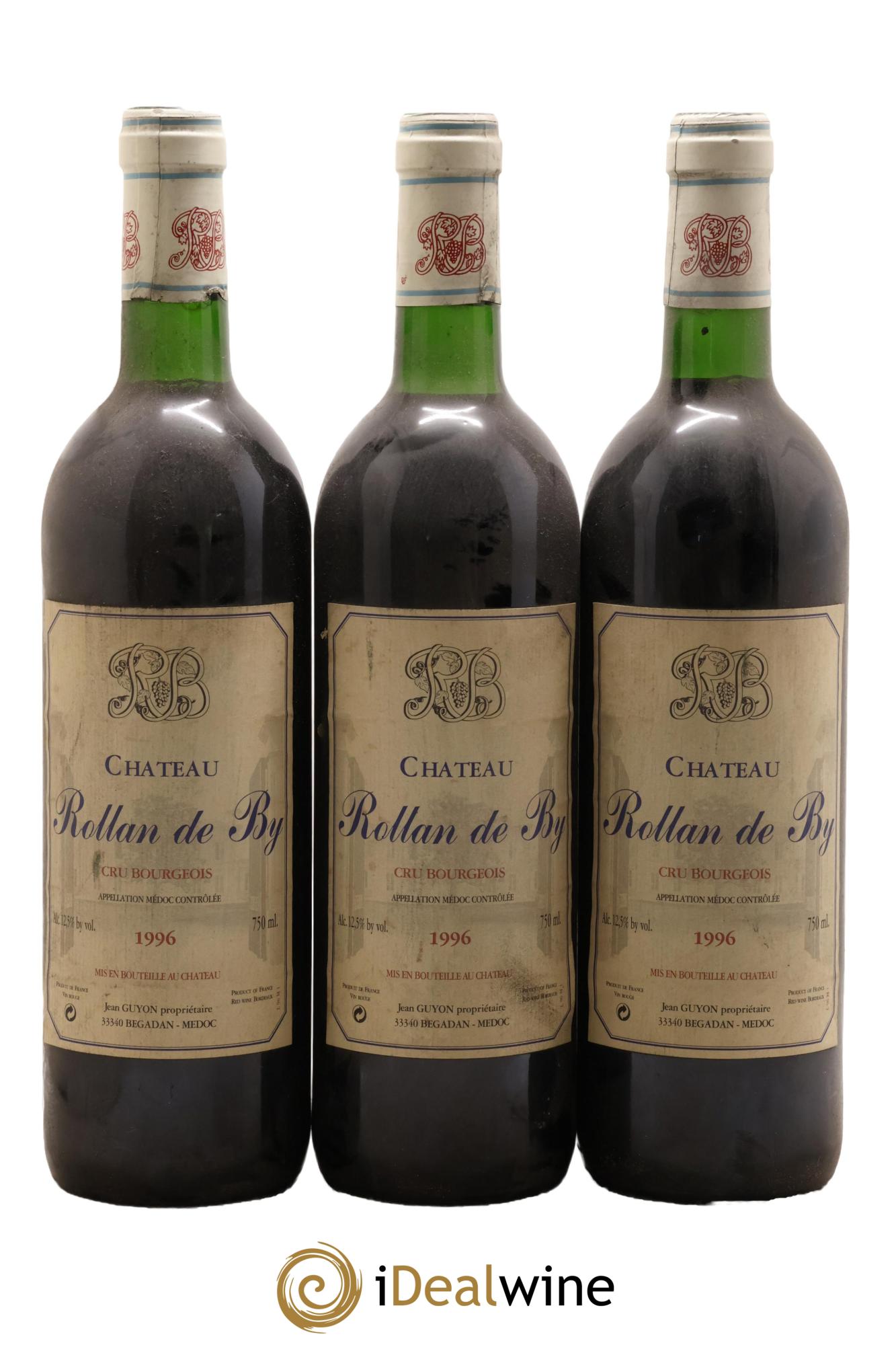 Château Rollan de By Cru Bourgeois 1996 - Lot of 3 bottles - 0
