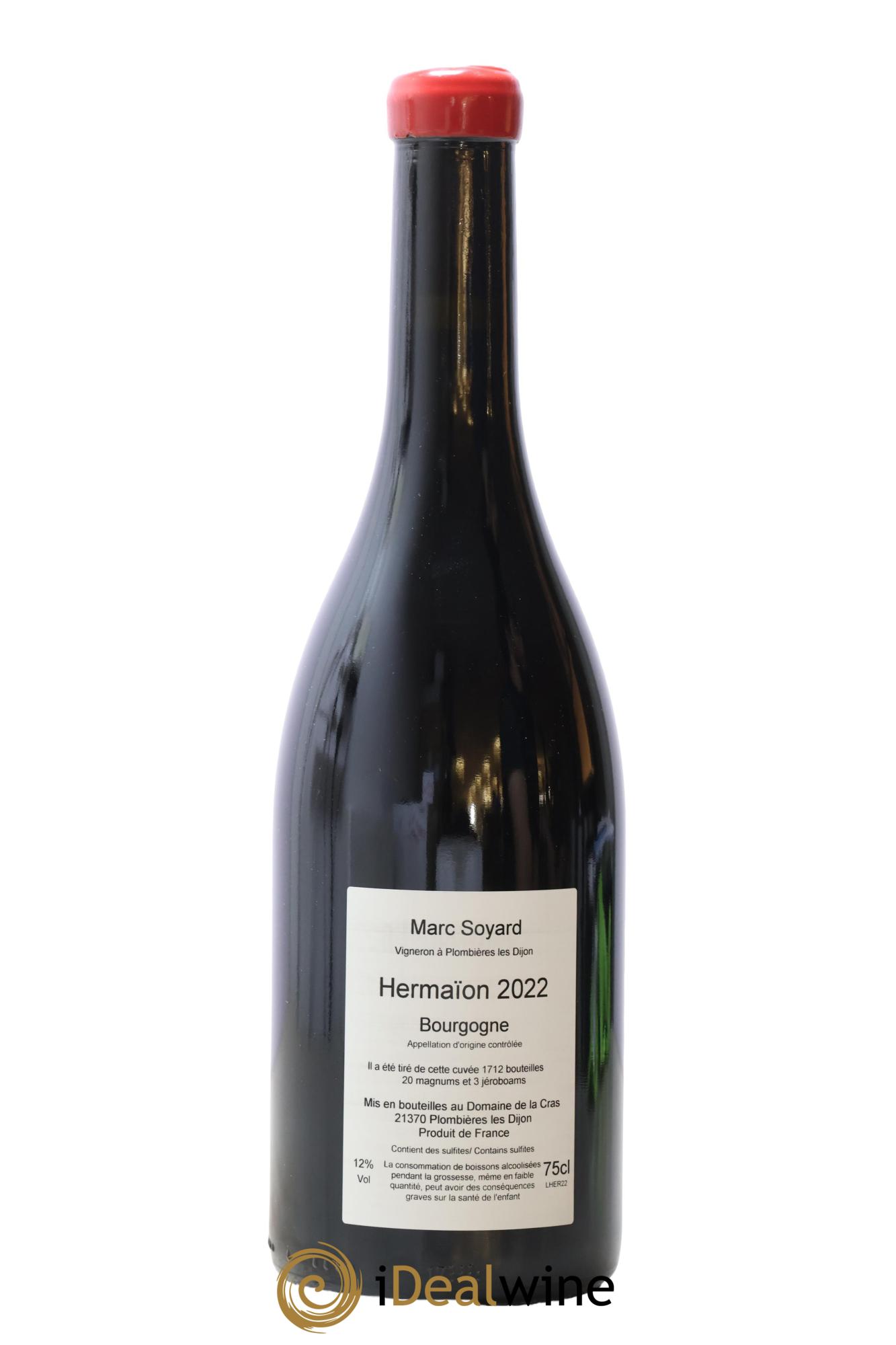 Bourgogne Hermaion Domaine de la Cras - Marc Soyard 2022 - Lot de 1 bouteille - 1