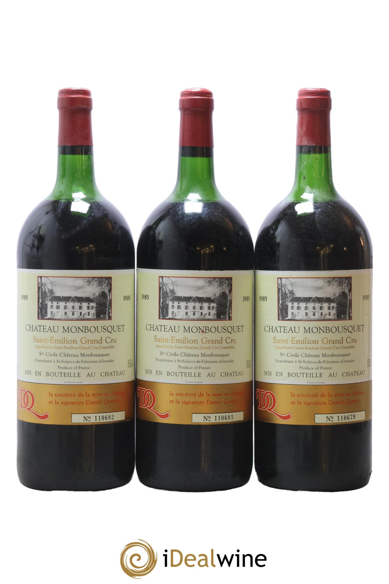Château Monbousquet Grand Cru Classé 1985 - Posten von 3 Magnum - 0