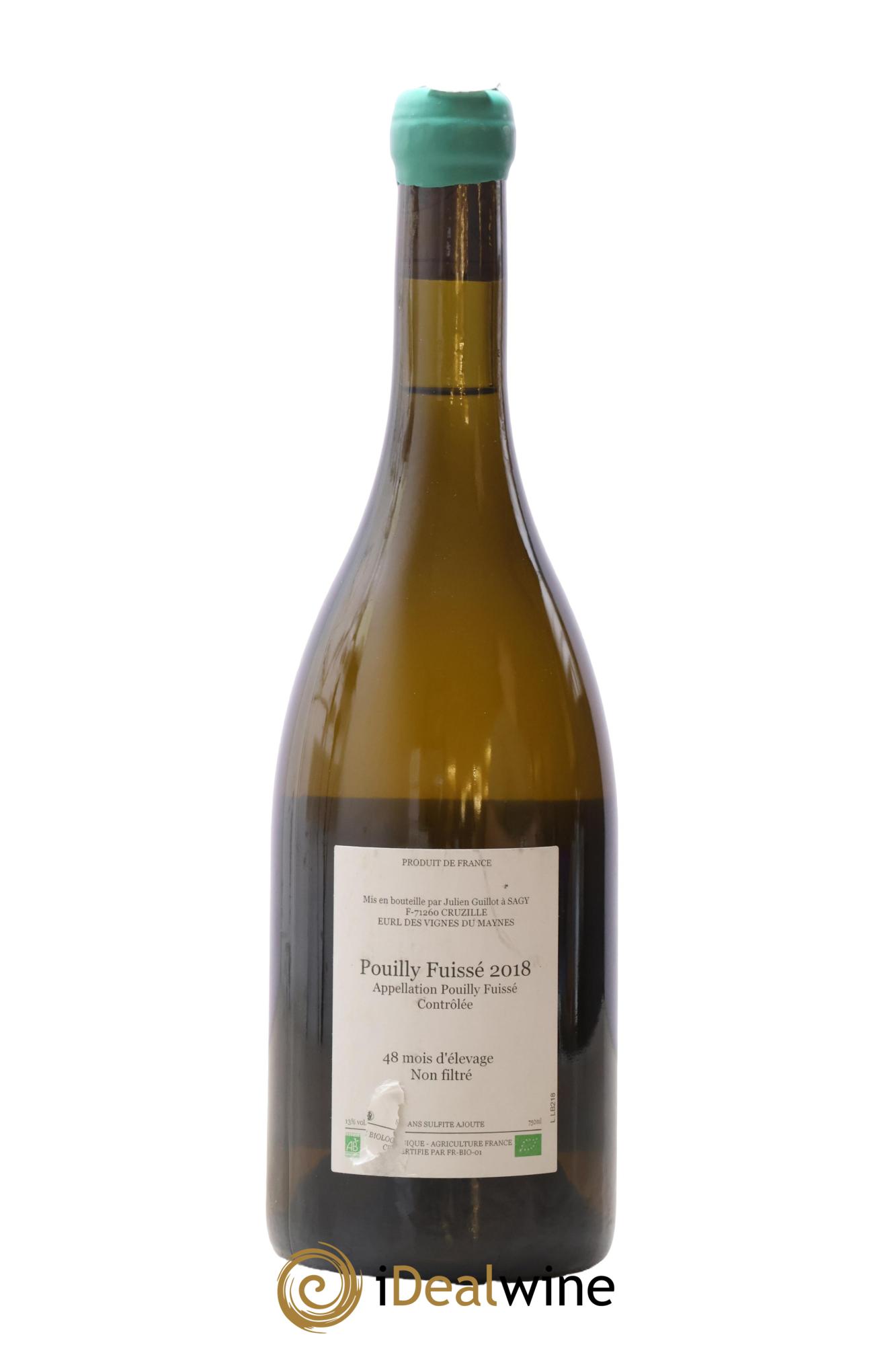 Pouilly-Fuissé Léandre l'Homme Lion Les Vignes du Maynes 2018 - Lot of 1 bottle - 1