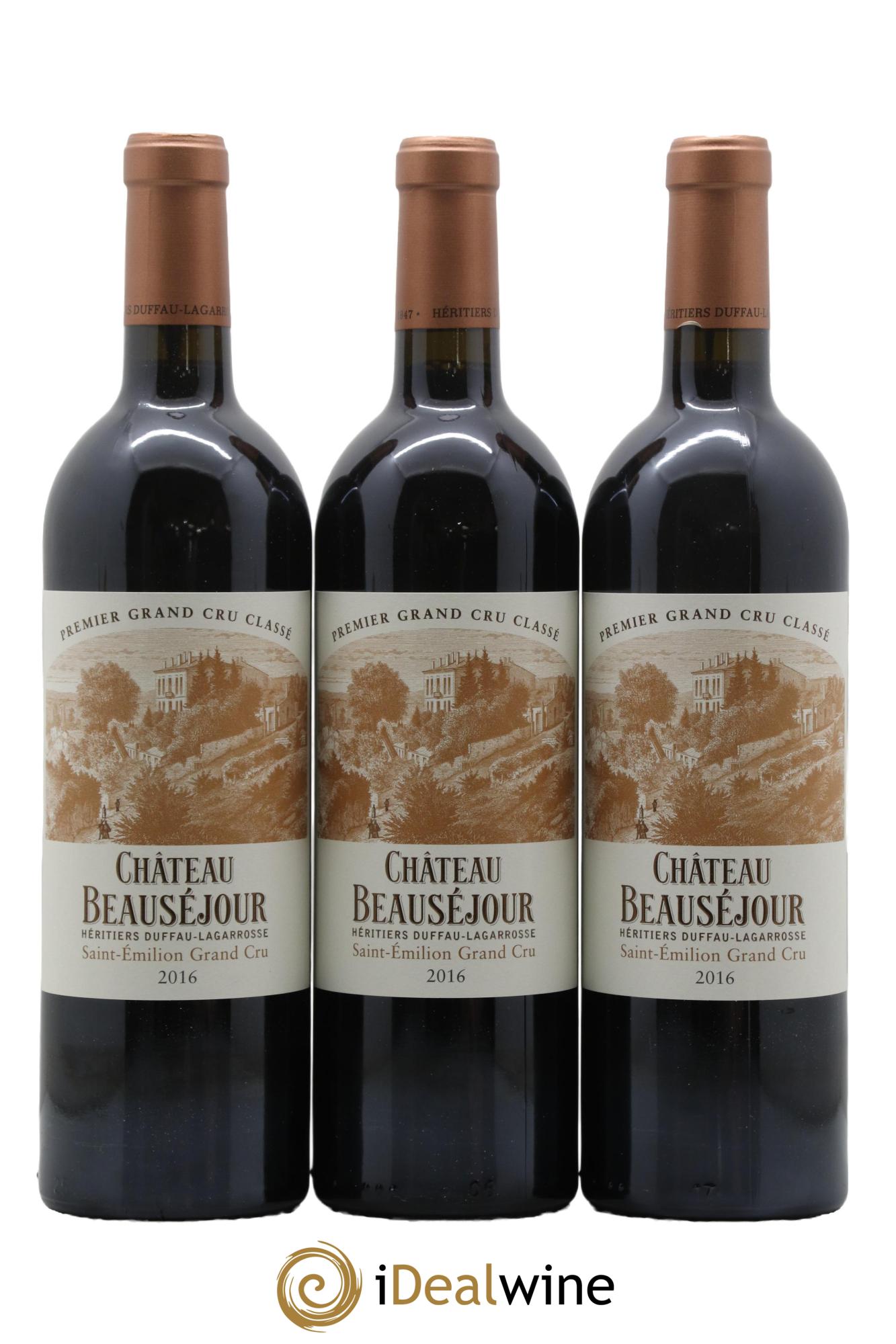 Château Beauséjour (Duffau-Lagarrosse) 1er Grand Cru Classé B 2016 - Posten von 6 Flaschen - 1