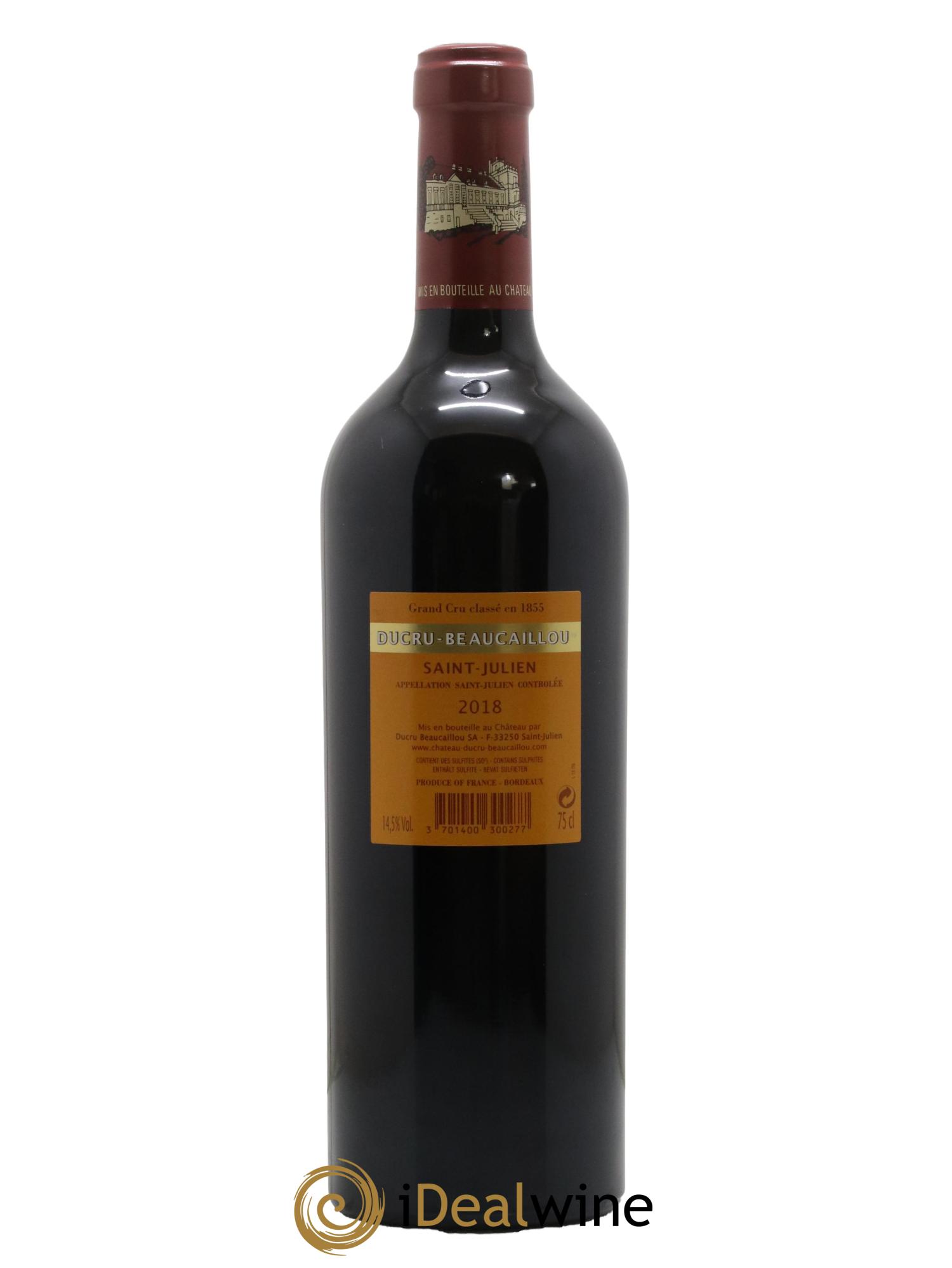 Château Ducru Beaucaillou 2ème Grand Cru Classé 2018 - Lot de 1 bouteille - 1
