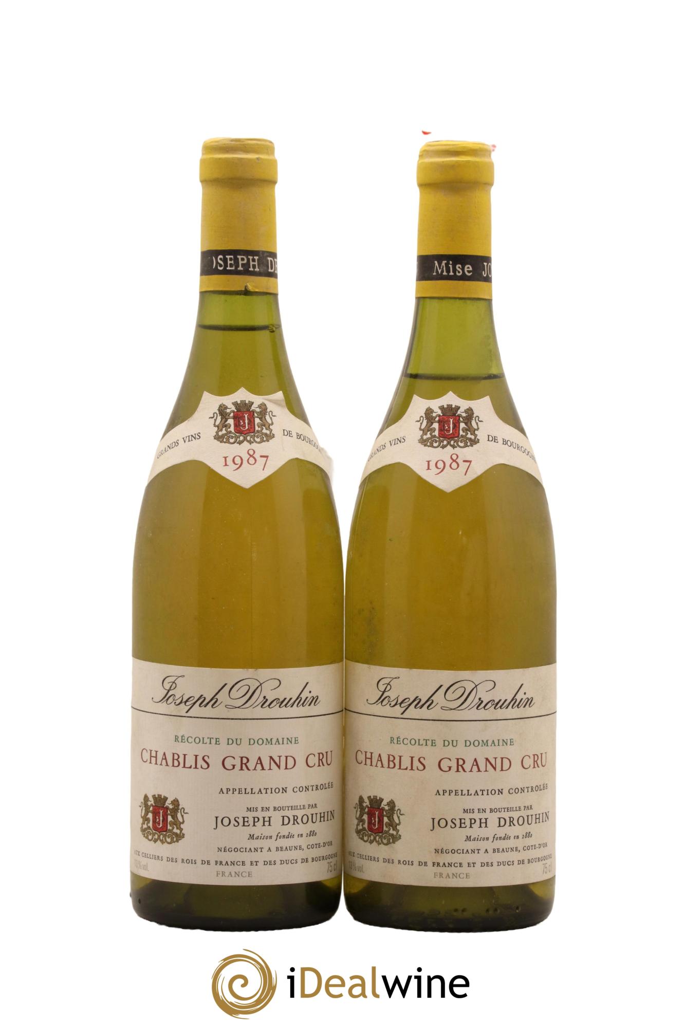 Chablis Grand Cru Joseph Drouhin 1987 - Lot de 2 bouteilles - 0