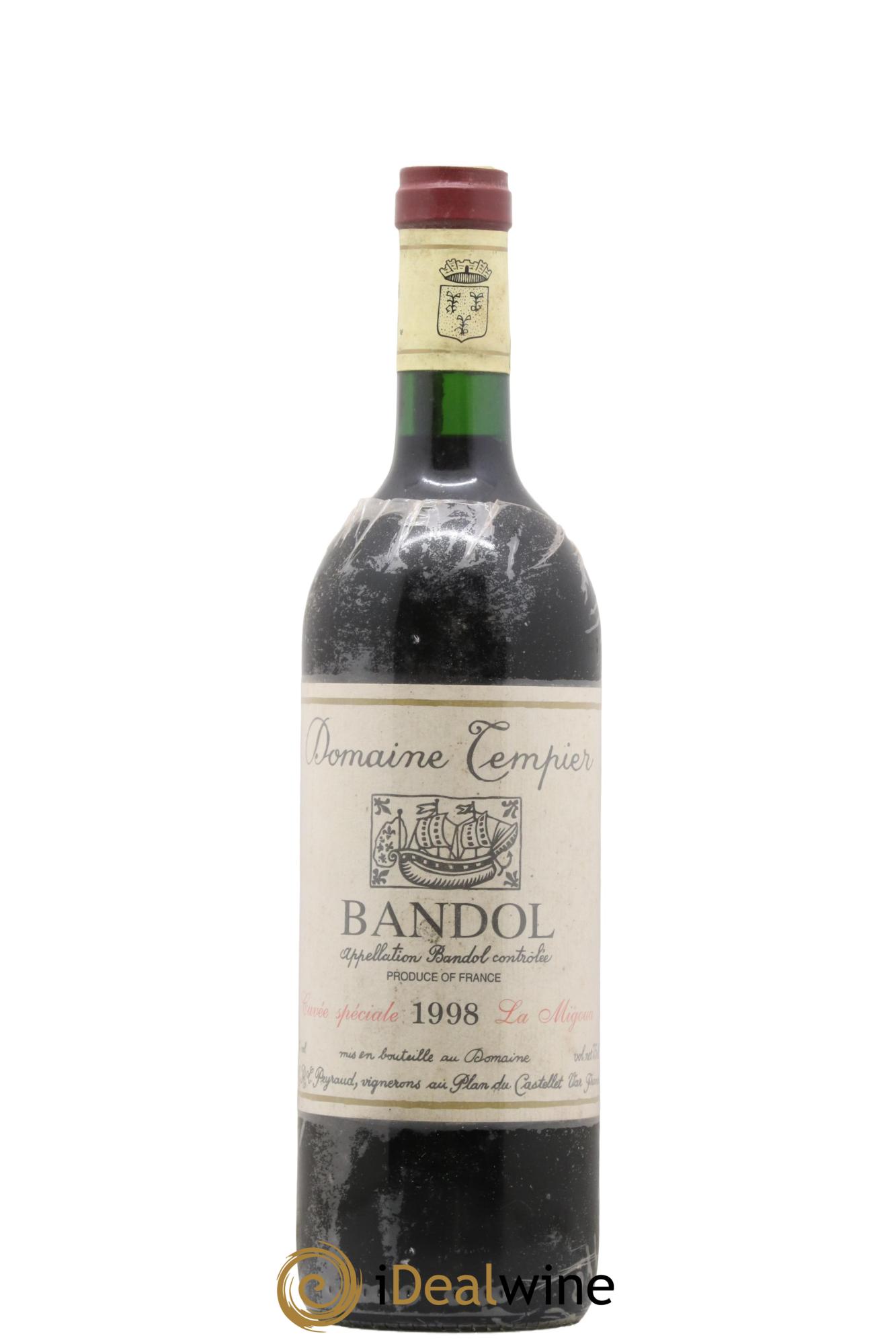 Bandol Domaine Tempier Cuvée La Migoua Famille Peyraud 1998 - Lot de 1 bouteille - 0