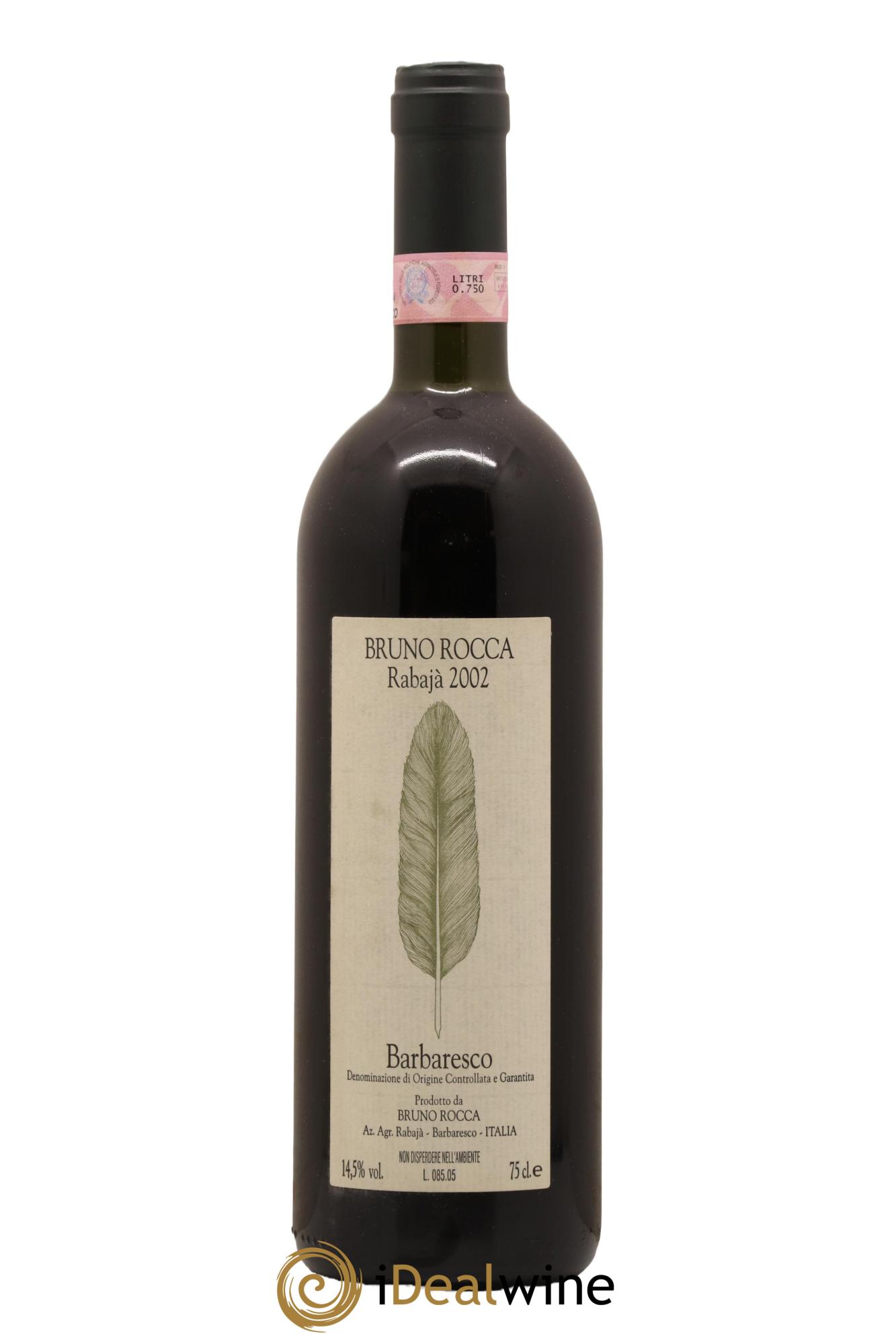 Barbaresco DOCG Rabajà Bruno Rocca 2002 - Lotto di 1 bottiglia - 0