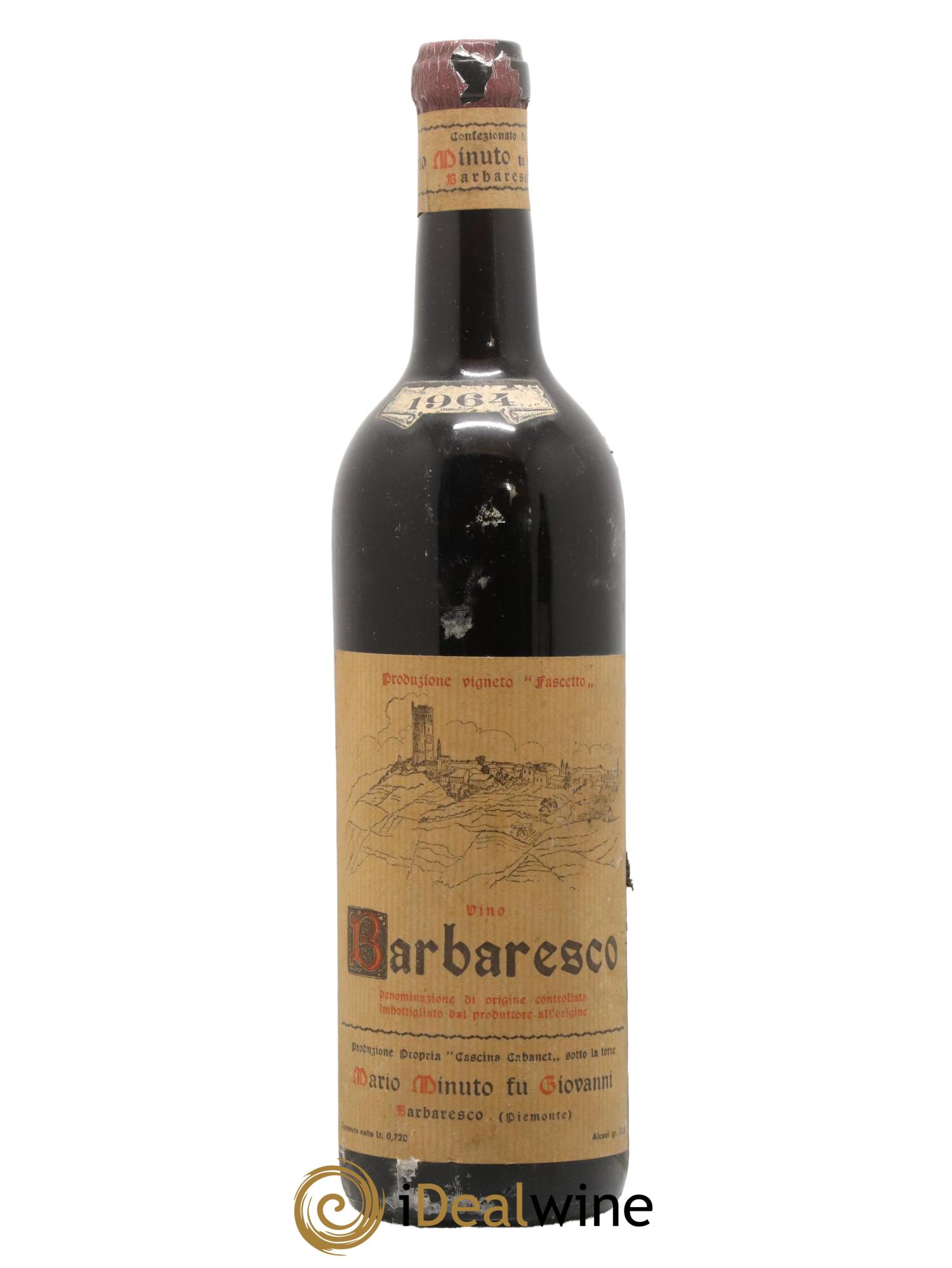 Barbaresco DOCG Fascetto Mario Minuto 1964 - Lot de 1 bouteille - 0