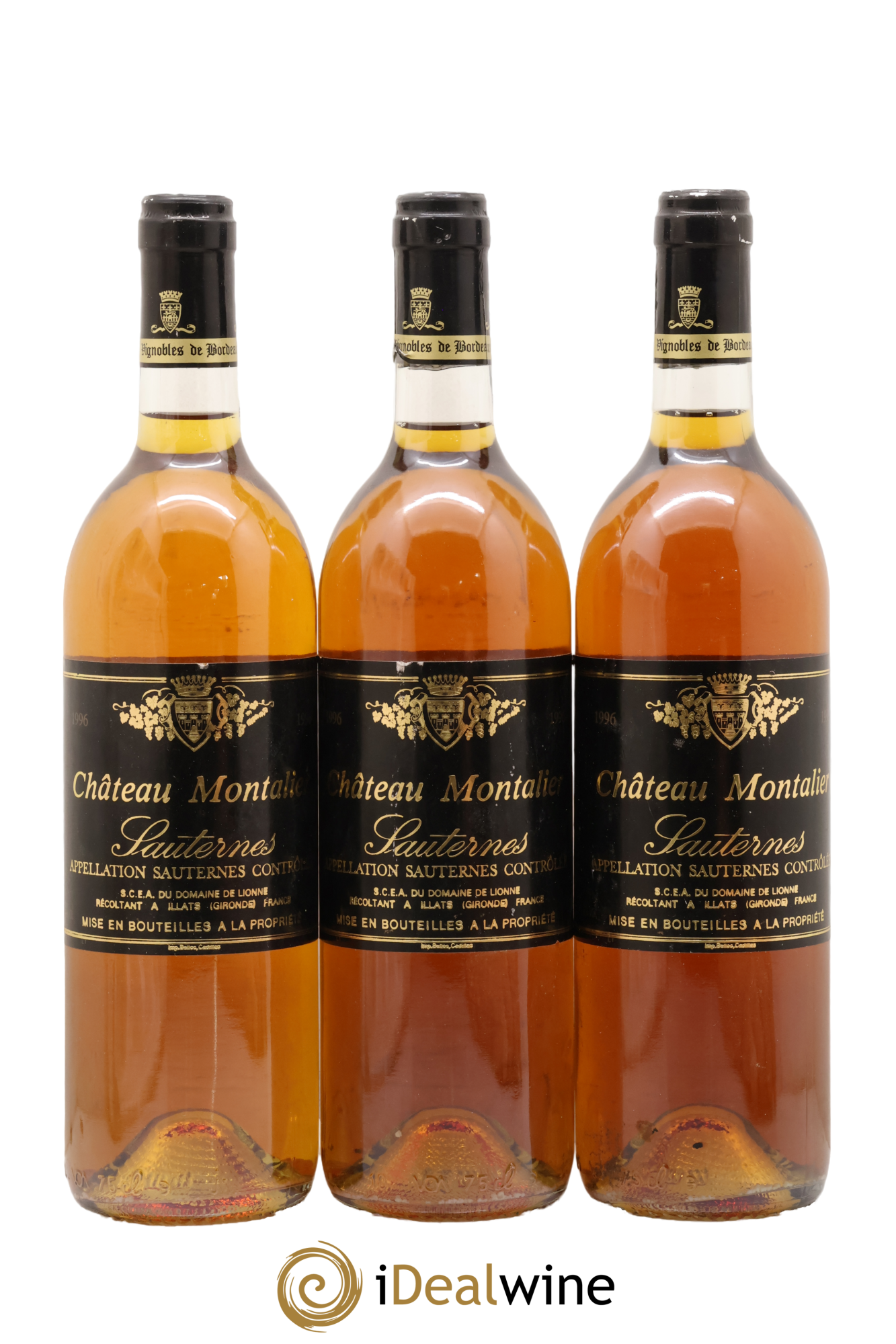 Sauternes Château Montalier 1996 - Lot de 3 bouteilles - 0
