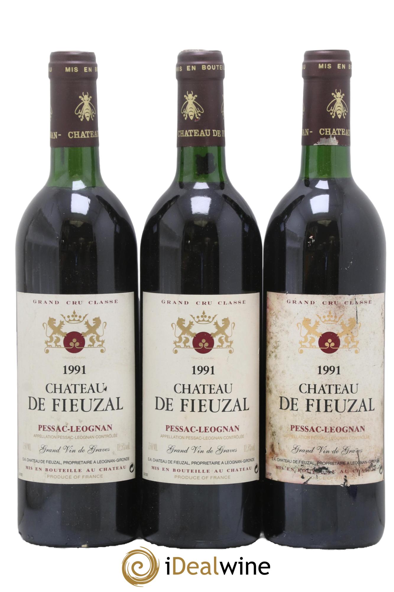 Château de Fieuzal Cru Classé de Graves 1991 - Lot of 3 bottles - 0