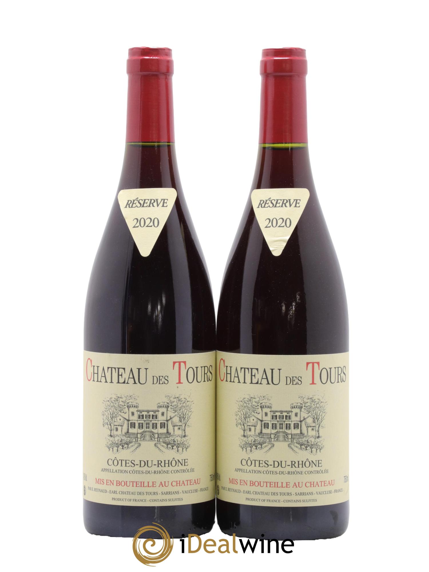 Côtes-du-Rhône Château des Tours Emmanuel Reynaud 2020 - Lot de 2 bouteilles - 0