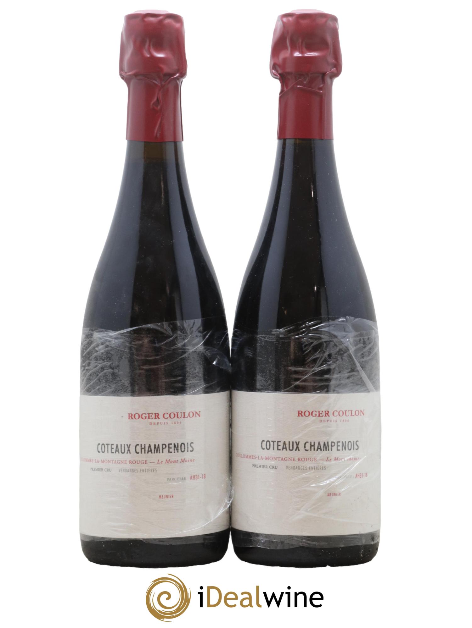 1e Cru Coulommes-La-Montagne Rouge Le Mont Moine Roger Coulon - Lot de 2 bouteilles - 0