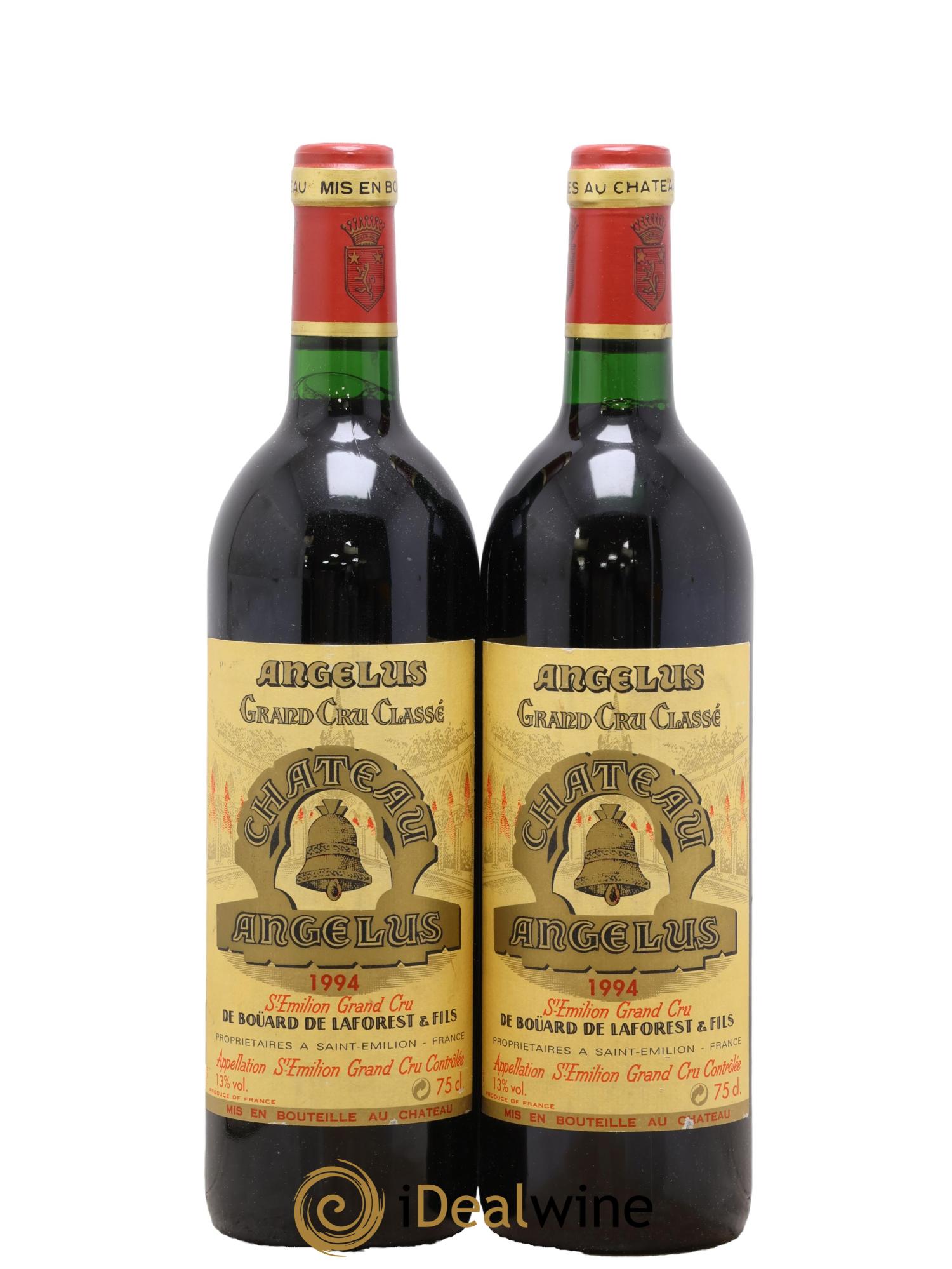 Château Angélus 1er Grand Cru Classé A 1994 - Lot of 2 bottles - 0