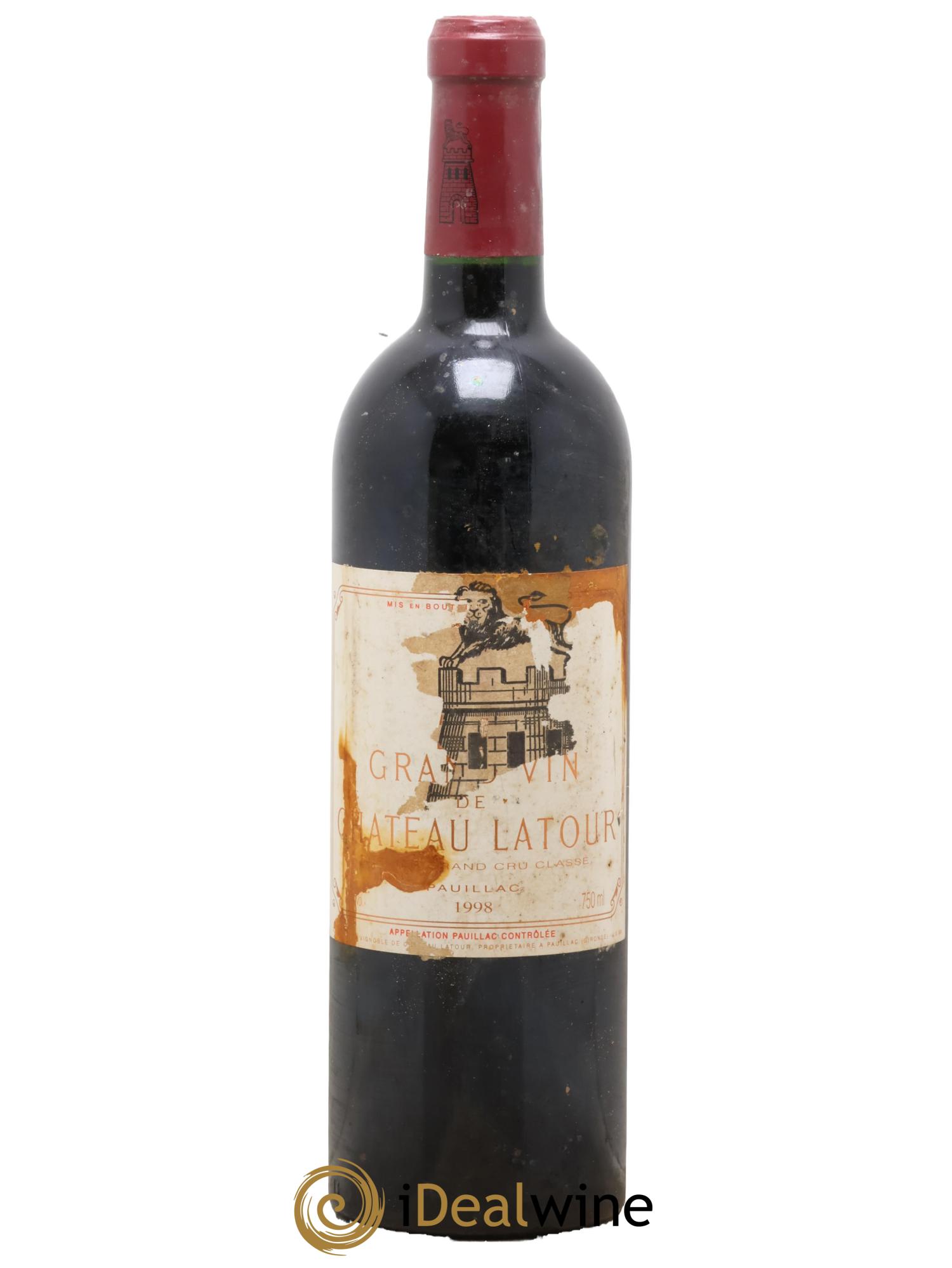 Château Latour 1er Grand Cru Classé 1998 - Lot de 1 bouteille - 0