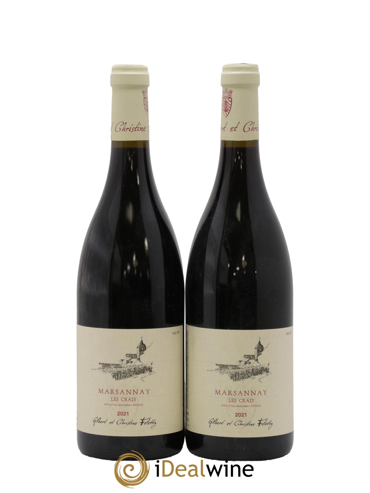 Marsannay Les Crais Domaine (Felettig) 2021 - Lot de 2 bouteilles - 0