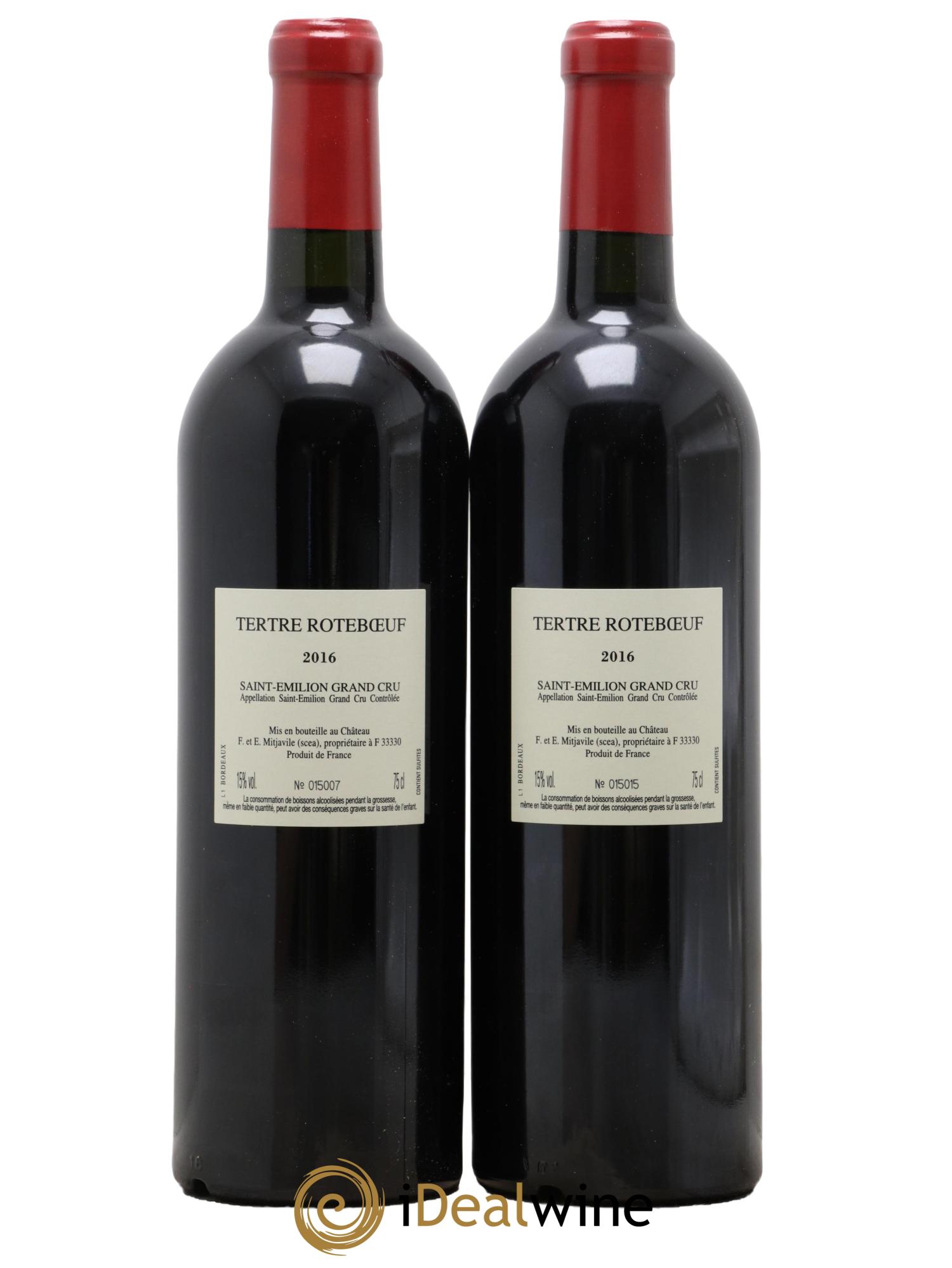 Château Tertre Roteboeuf 2016 - Lotto di 2 bottiglie - 1