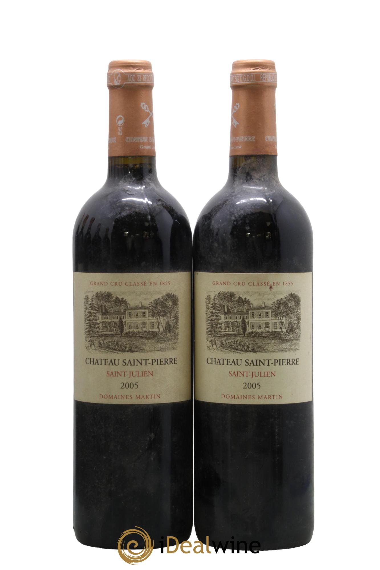 Château Saint-Pierre 4ème Grand Cru Classé 2005 - Lot de 2 bouteilles - 0