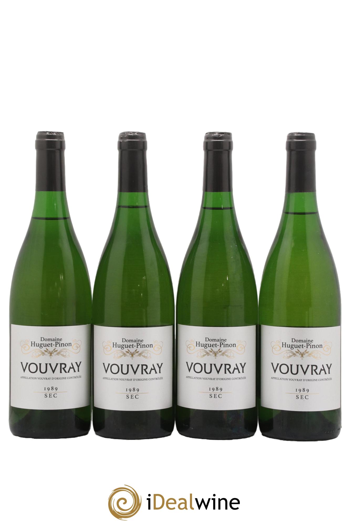Vouvray Domaine Huguet Pinon 1989 - Lot de 4 bouteilles - 0