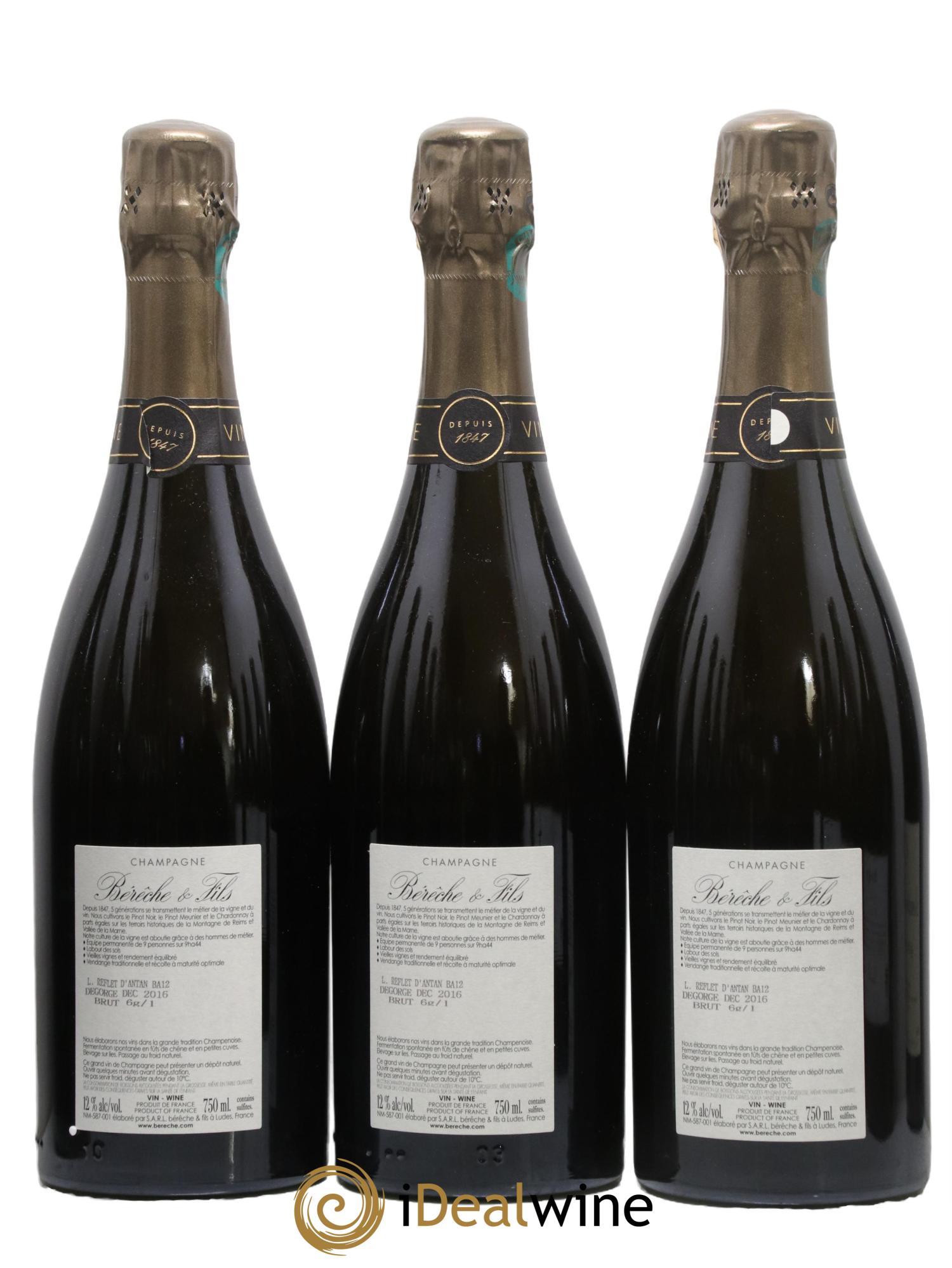 Reflet d'Antan Bérêche et Fils - Lot de 3 bouteilles - 1