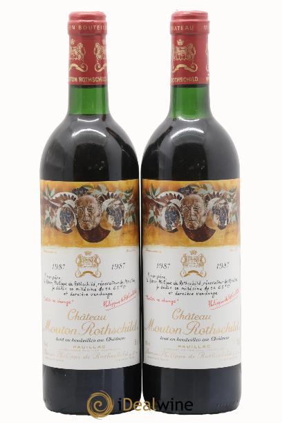 Château Mouton Rothschild 1er Grand Cru Classé 1987 - Lotto di 2 bottiglie - 0