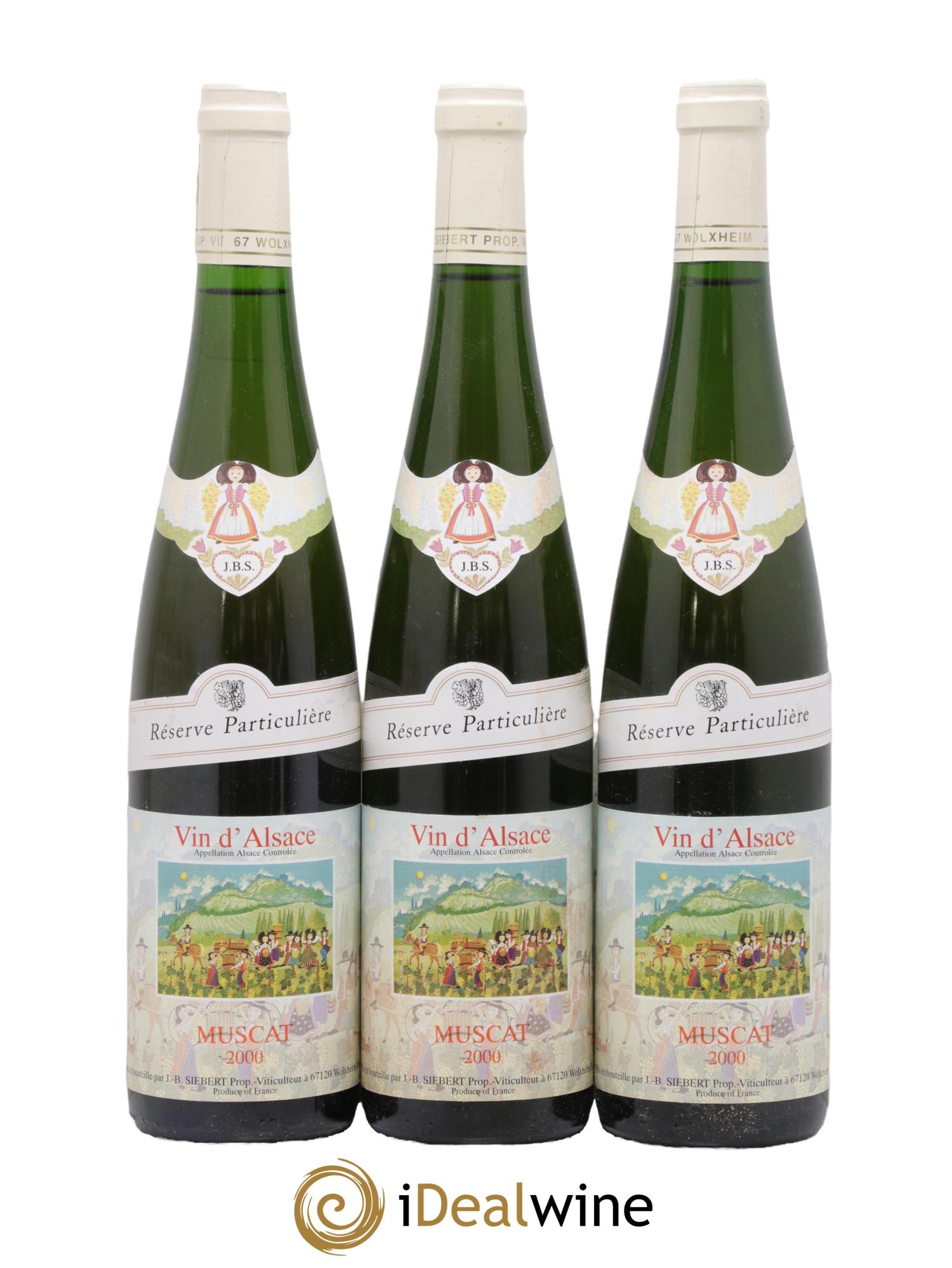 Muscat Réserve Siebert Jean Bernard 2000 - Lot of 3 bottles - 0