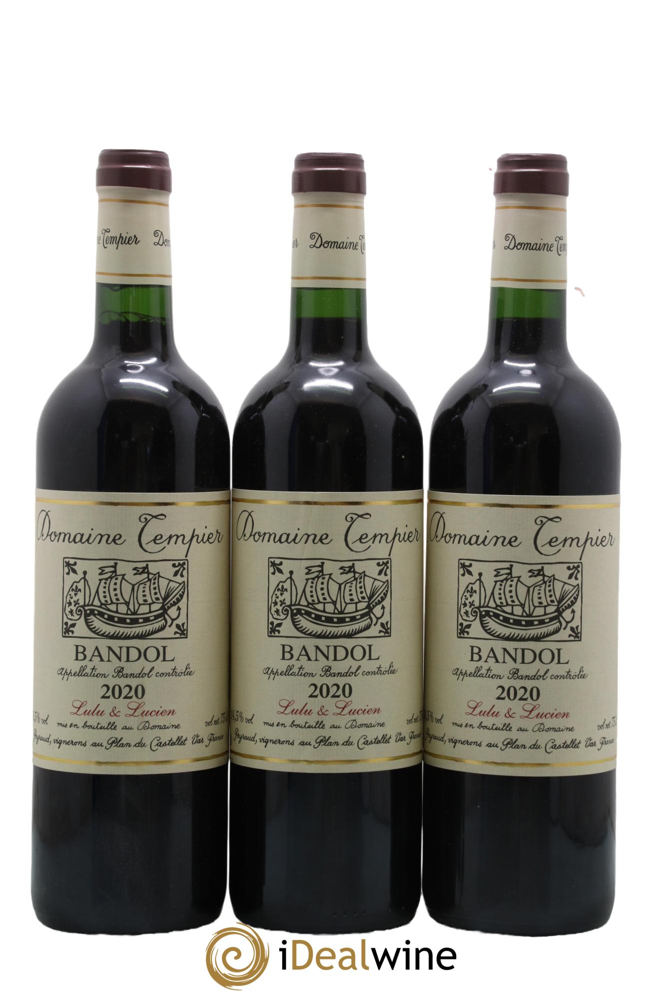 Bandol Domaine Tempier Lulu et Lucien Famille Peyraud 2020 - Lot de 3 bouteilles - 0
