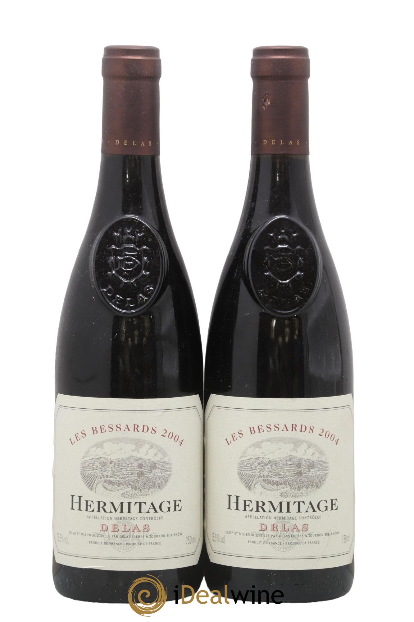 Hermitage Les Bessards Delas Frères 2004 - Lot de 2 bouteilles - 0