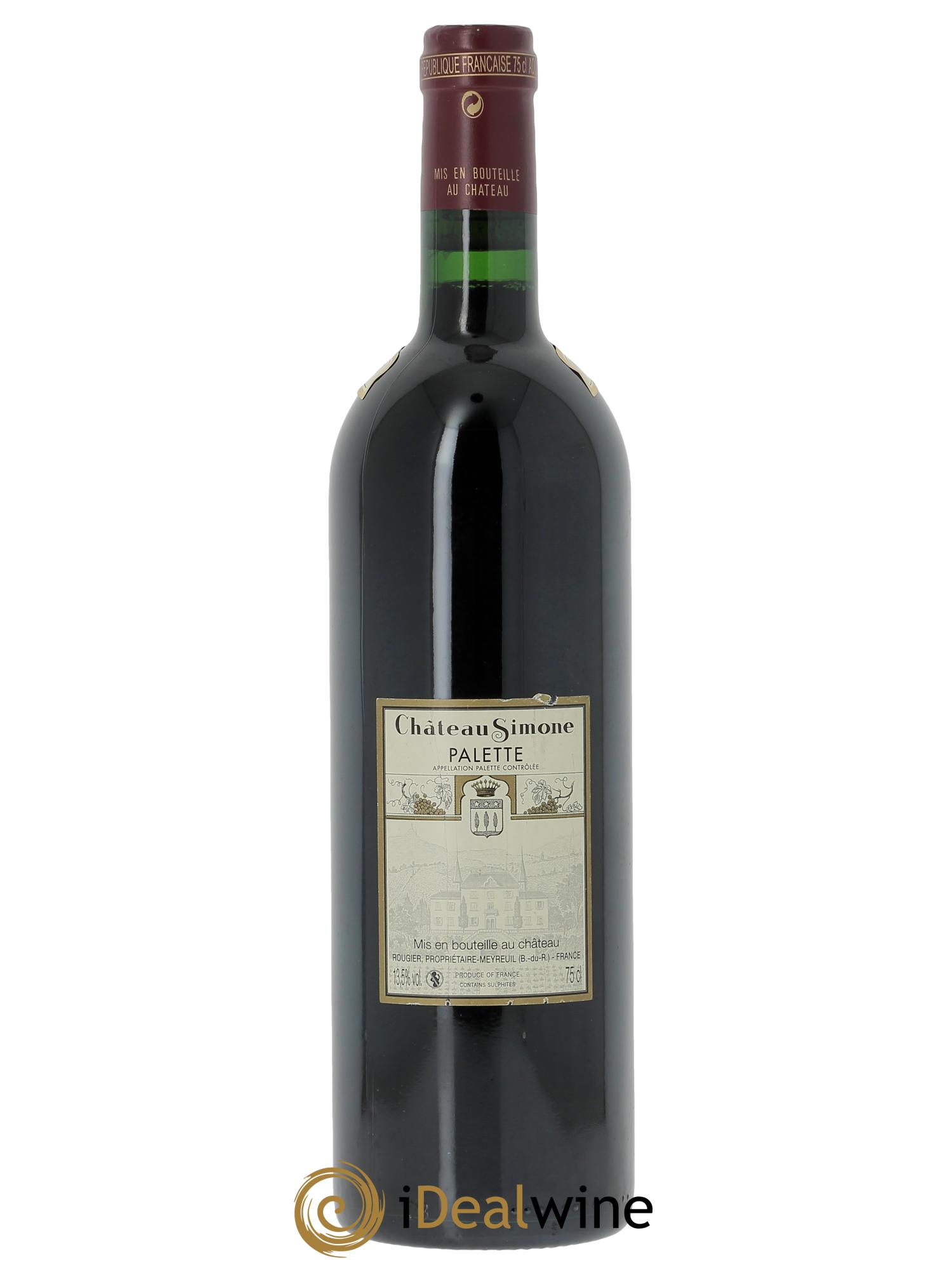 Palette Château Simone Famille Rougier  2007 - Lot de 1 bouteille - 1