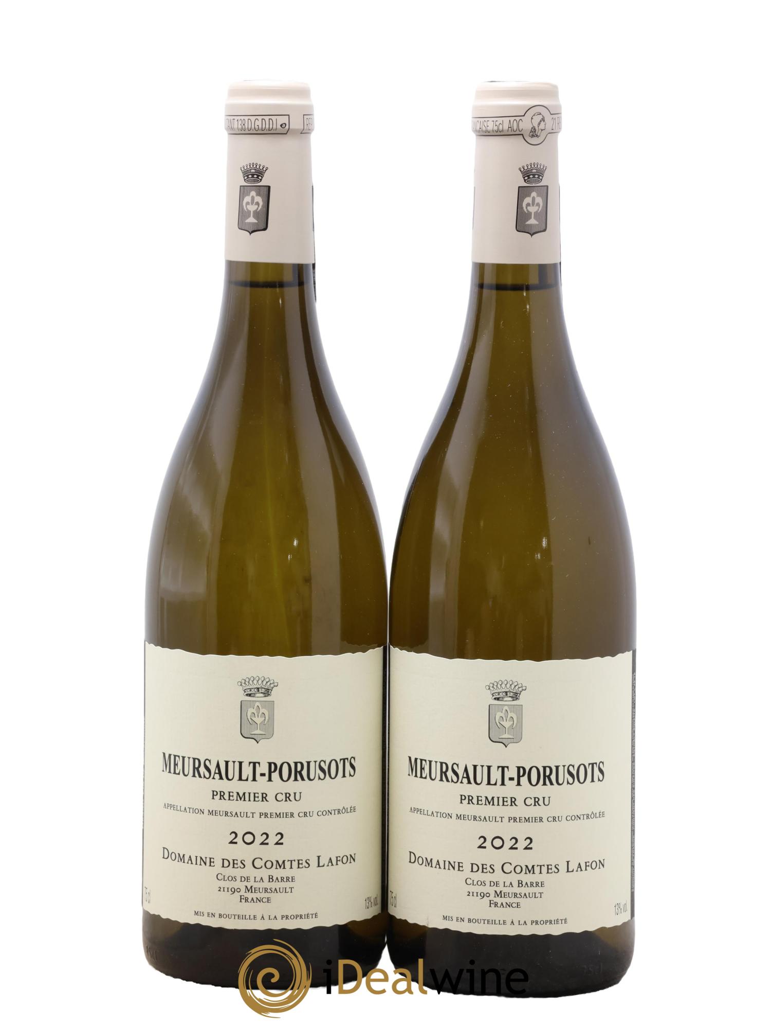 Meursault 1er Cru Porusots Comtes Lafon (Domaine des) 2022 - Lotto di 2 bottiglie - 0