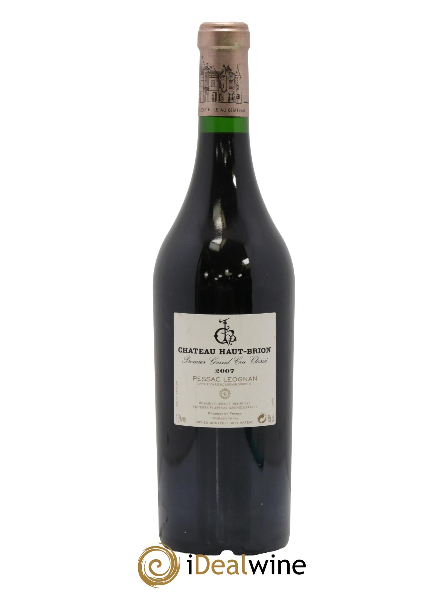 Château Haut Brion 1er Grand Cru Classé 2007 - Lot de 1 bouteille - 1