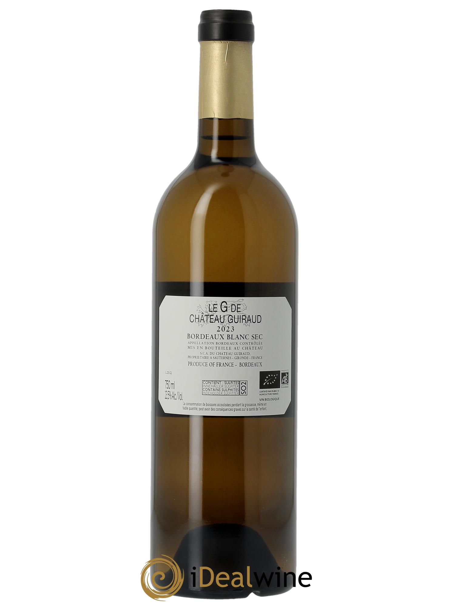 Le G de Château Guiraud   2023 - Lot de 1 bouteille - 1