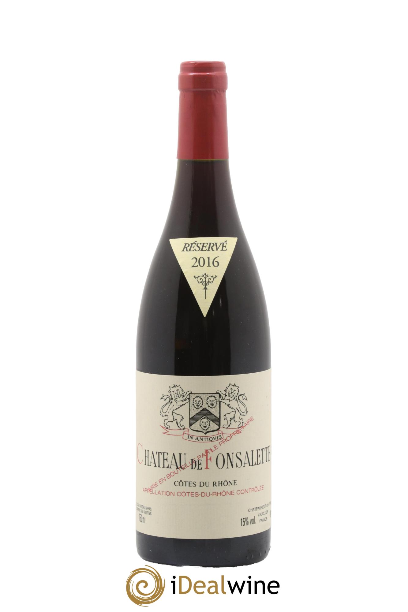 Côtes-du-Rhône Château de Fonsalette Emmanuel Reynaud 2016 - Lot de 1 bouteille - 0