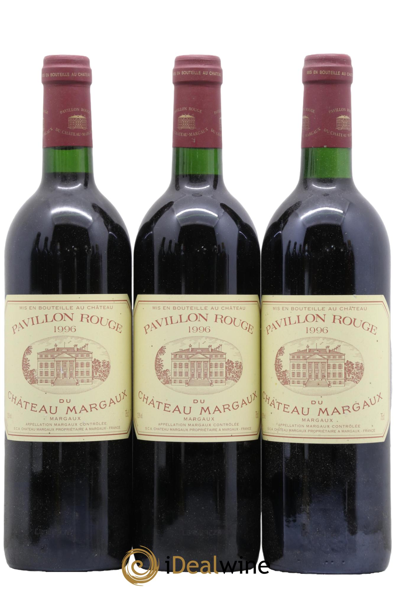Pavillon Rouge du Château Margaux Second Vin 1996 - Lot de 3 bouteilles - 0