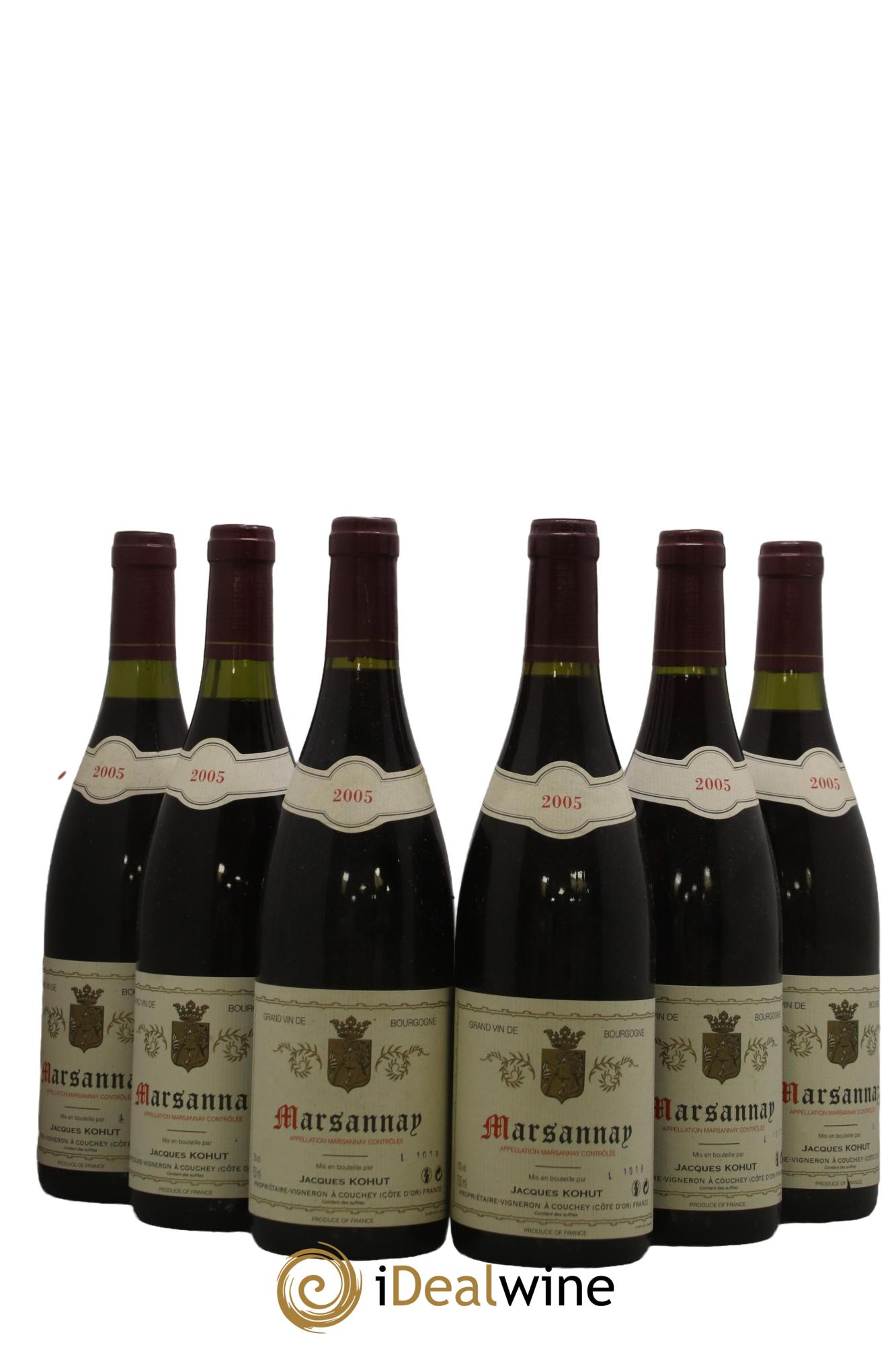 Marsannay Jacques Kohut 2005 - Lot de 6 bouteilles - 0