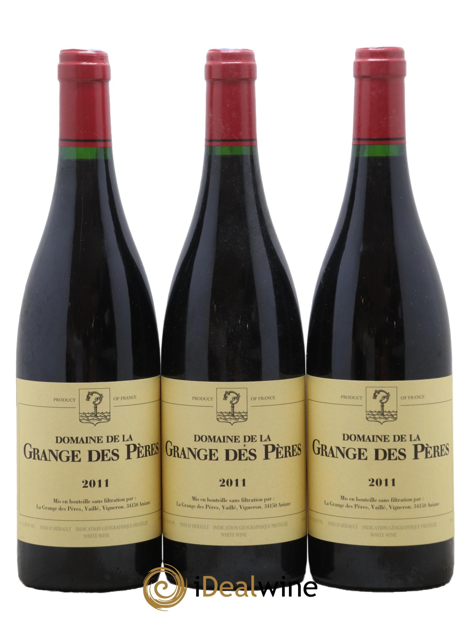Pays d'Hérault Grange des Pères Laurent Vaillé 2011 - Lot de 3 bouteilles - 0