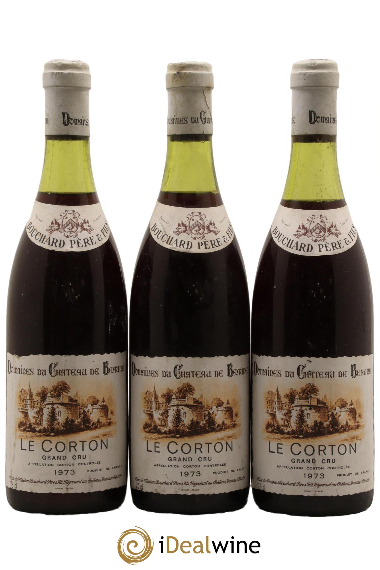 Corton Grand Cru Le Corton Bouchard Père & Fils 1973 - Lot de 3 bouteilles - 0