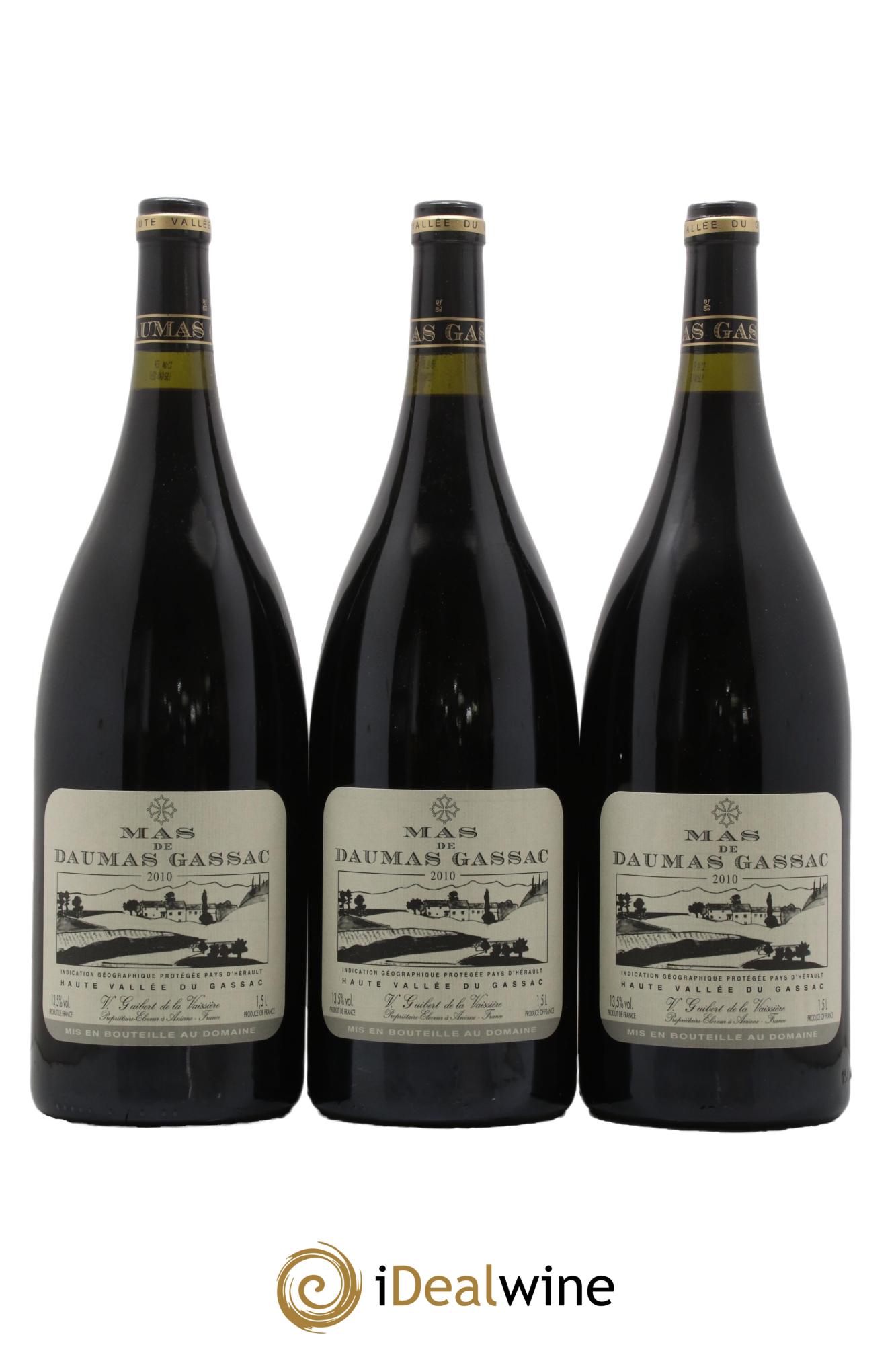 IGP Pays d'Hérault (Vin de Pays de l'Hérault) Mas de Daumas Gassac 2010 - Lot de 3 magnums - 0