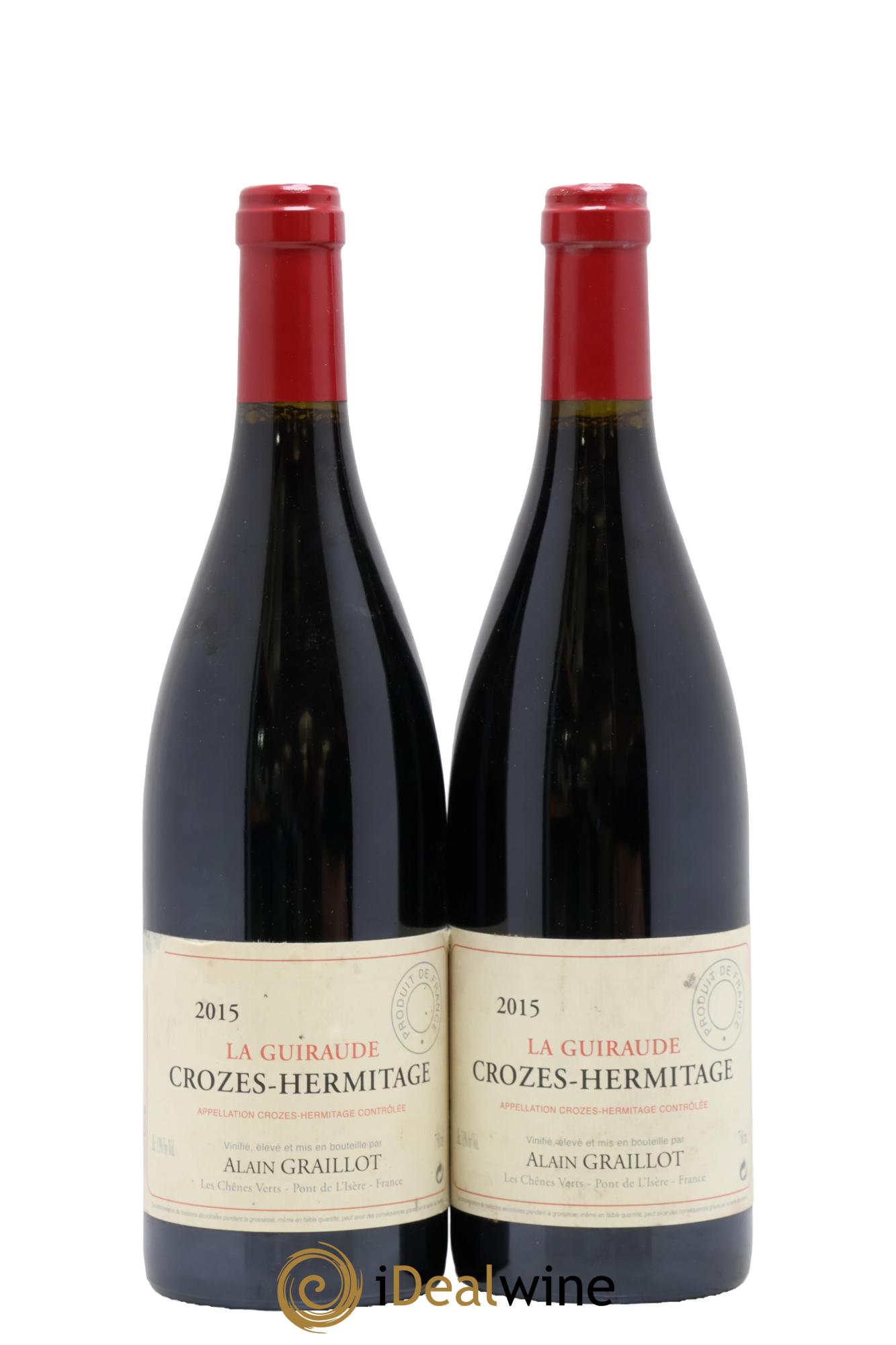 Crozes-Hermitage La Guiraude Domaine Graillot 2015 - Lot of 2 bottles - 0