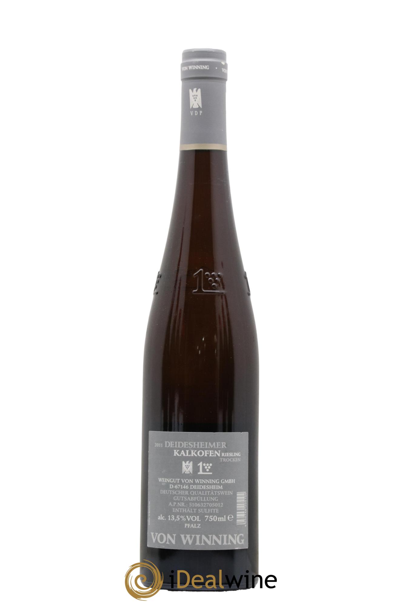 Allemagne Riesling Trocken Grosses Gewachs Deidesheimer  Kalkofen Von Winning 2011 - Lot de 1 bouteille - 1