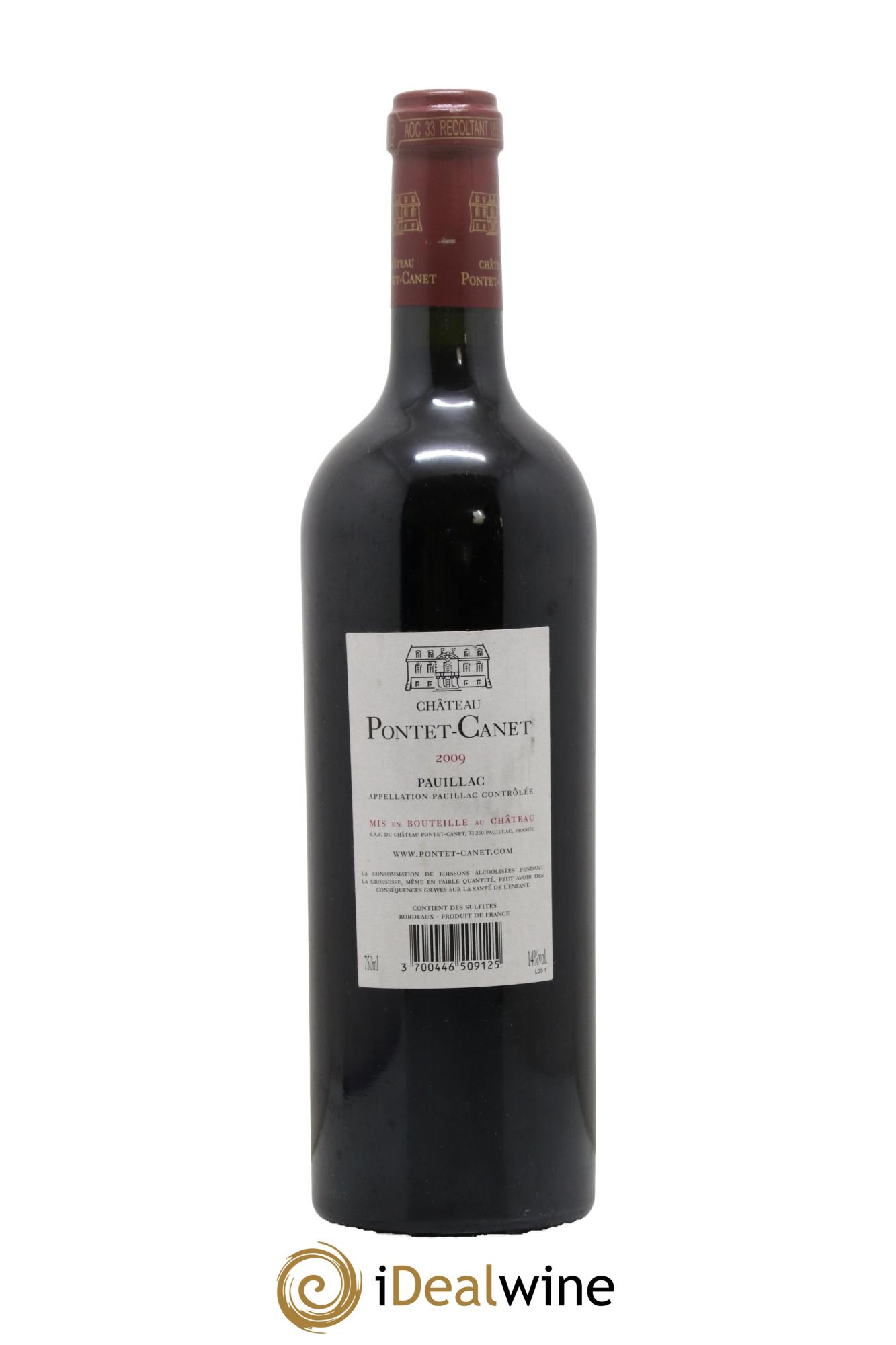Château Pontet Canet 5ème Grand Cru Classé 2009 - Posten von 1 Flasche - 1