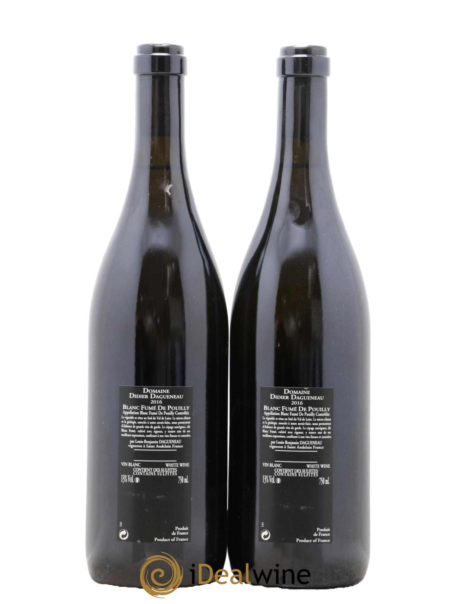 Vin de France (anciennement Pouilly-Fumé) Silex Dagueneau (Domaine Didier - Louis-Benjamin) 2016 - Posten von 2 Flaschen - 1