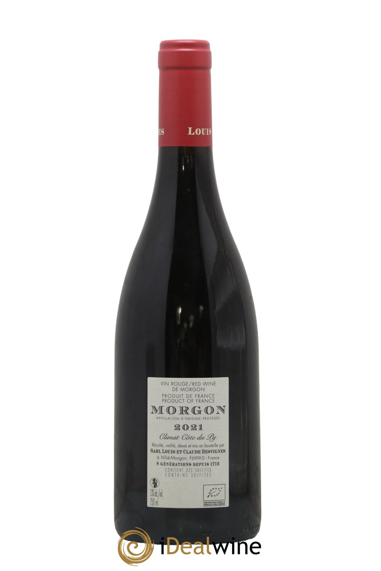 Morgon Côte du Py Louis-Claude Desvignes 2021 - Lot of 1 bottle - 1
