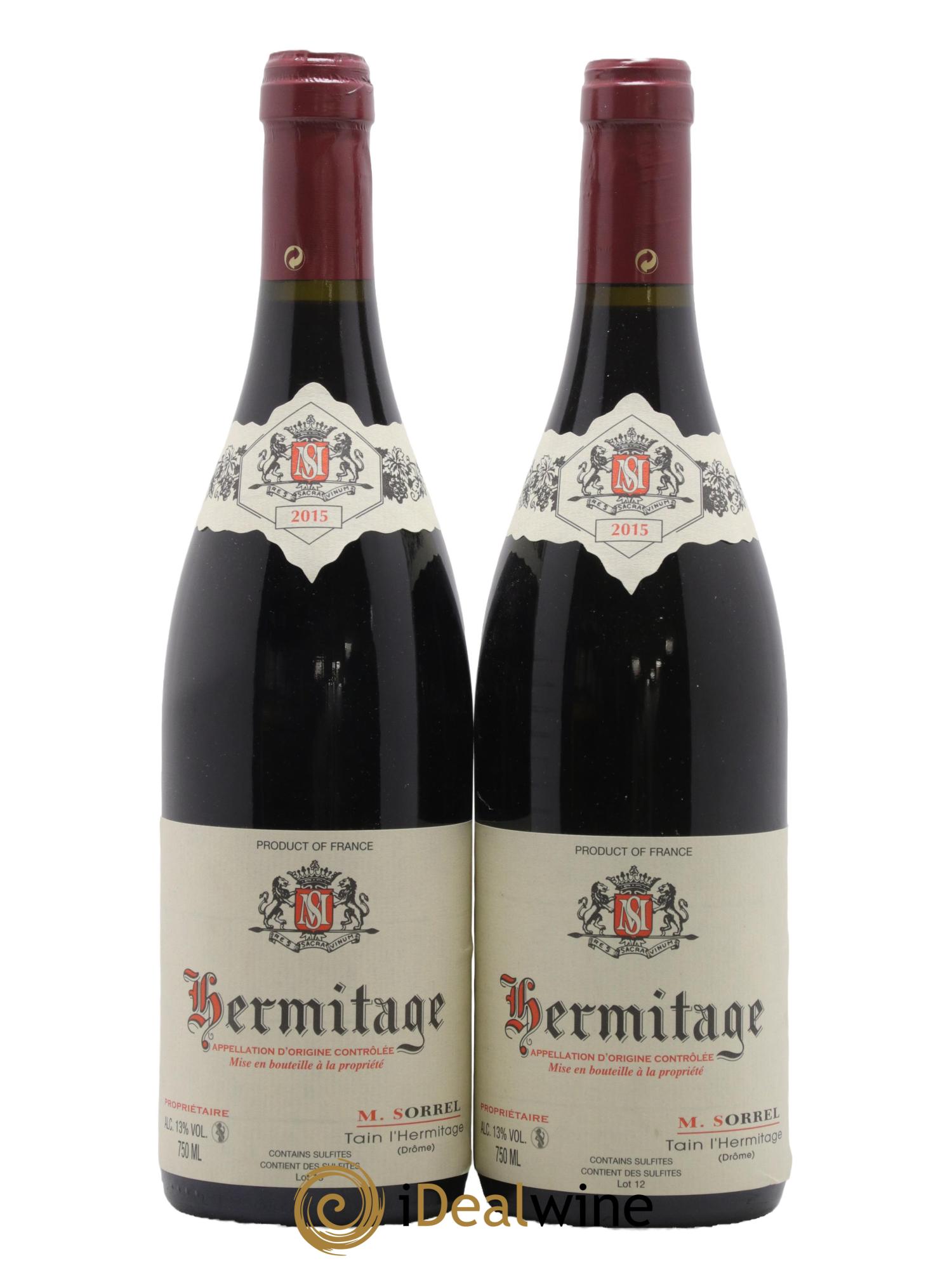 Hermitage Marc Sorrel 2015 - Lot de 2 bouteilles - 0