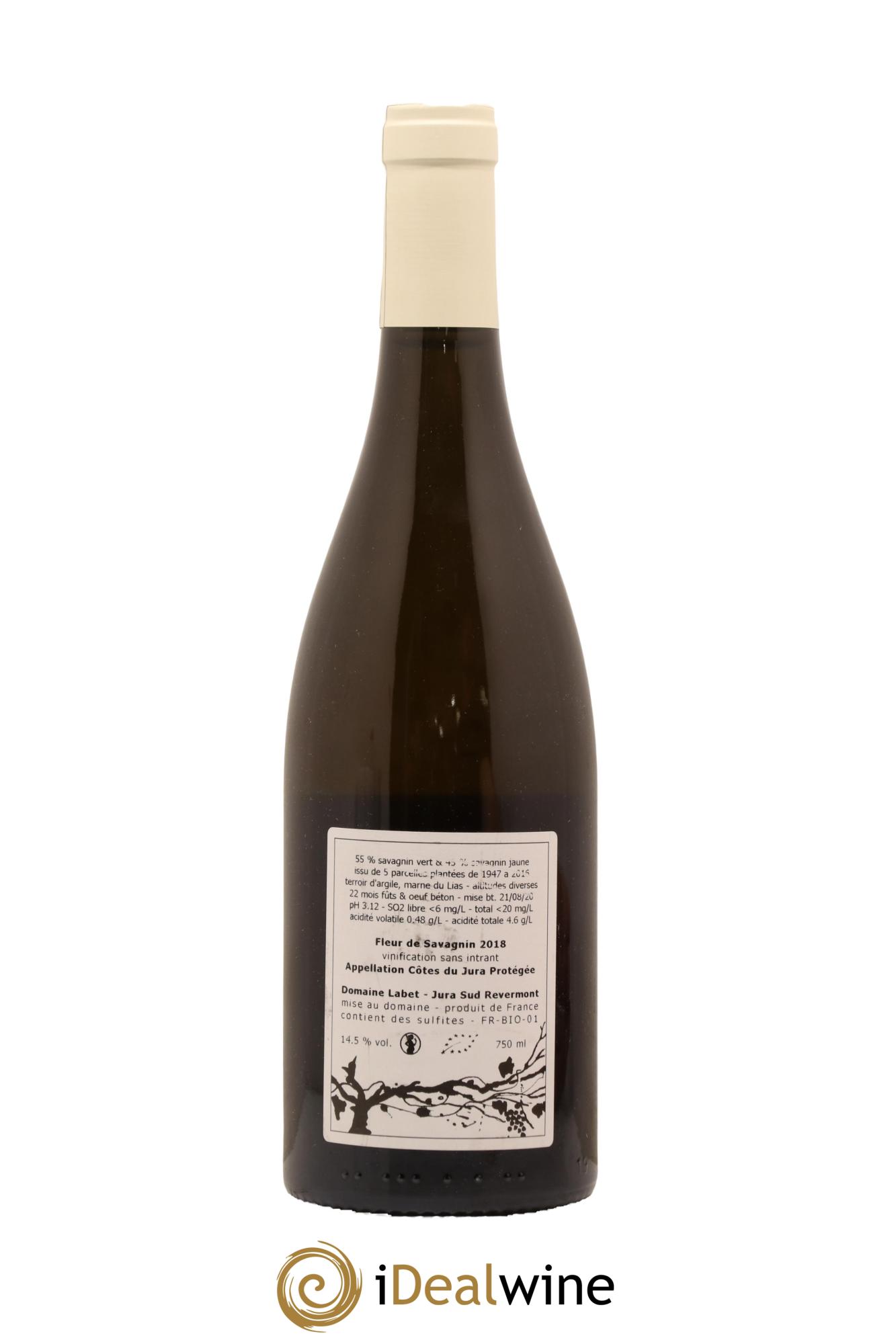 Côtes du Jura Fleur de Savagnin Romain - Julien - Charline Labet 2018 - Lot de 1 bouteille - 1