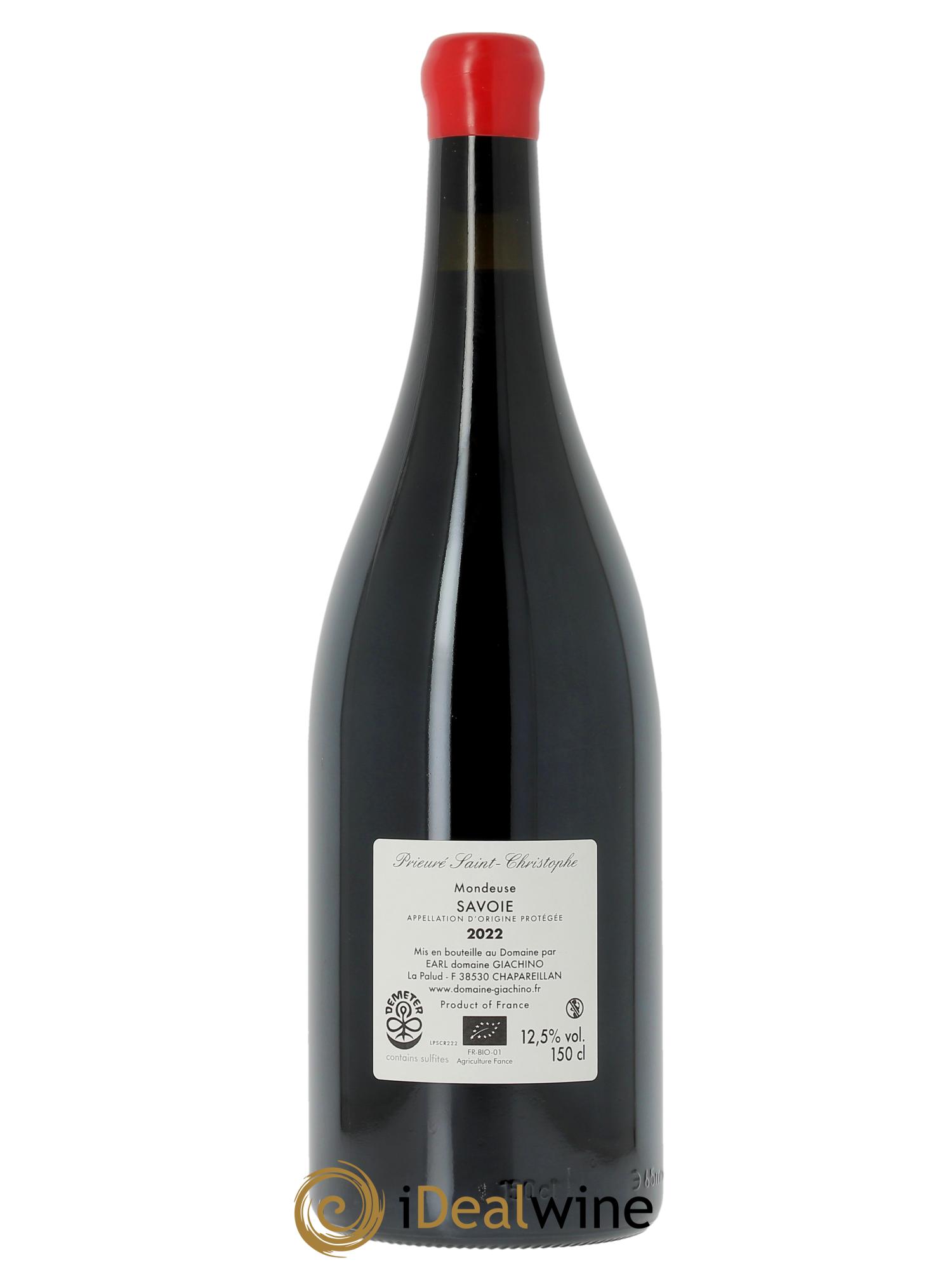 Vin de Savoie Mondeuse Tradition Prieuré Saint Christophe (Domaine) 2022 - Lotto di 1 magnum - 1