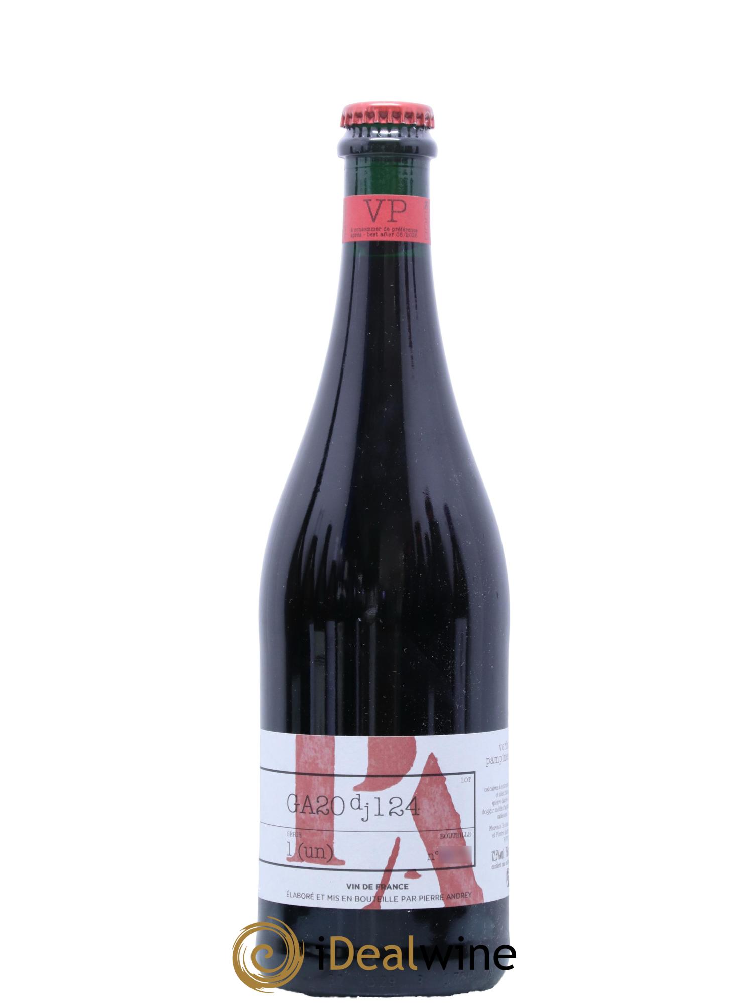 Vin de France Gamay Dj 124 Domaine Pierre Andrey 2020 - Lot de 1 bouteille - 0