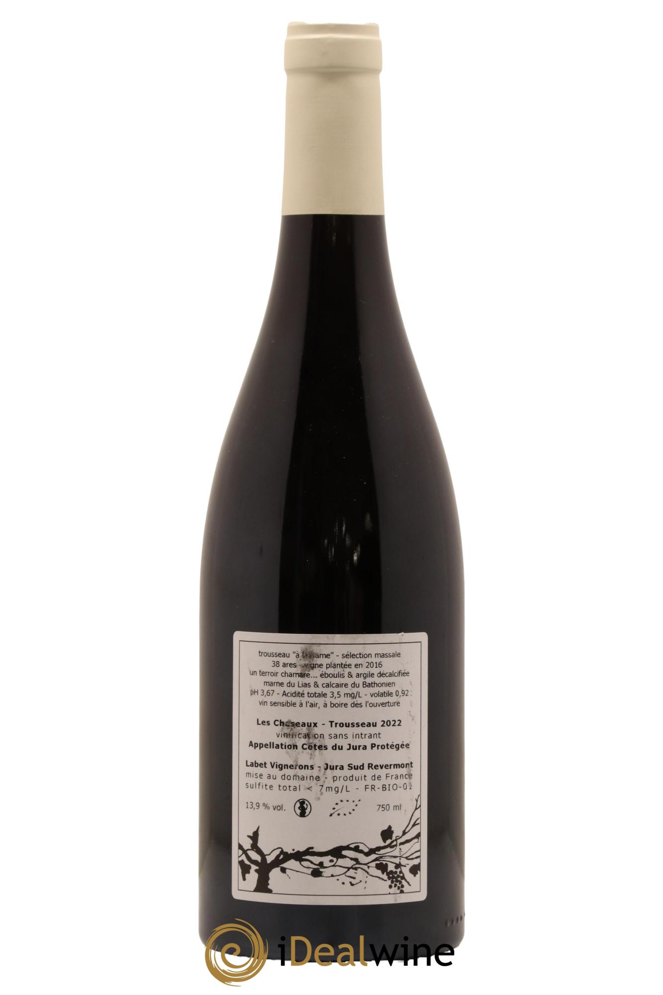 Côtes du Jura Trousseau Les Chaseaux Romain - Julien  - Charline Labet 2022 - Lot de 1 bouteille - 1